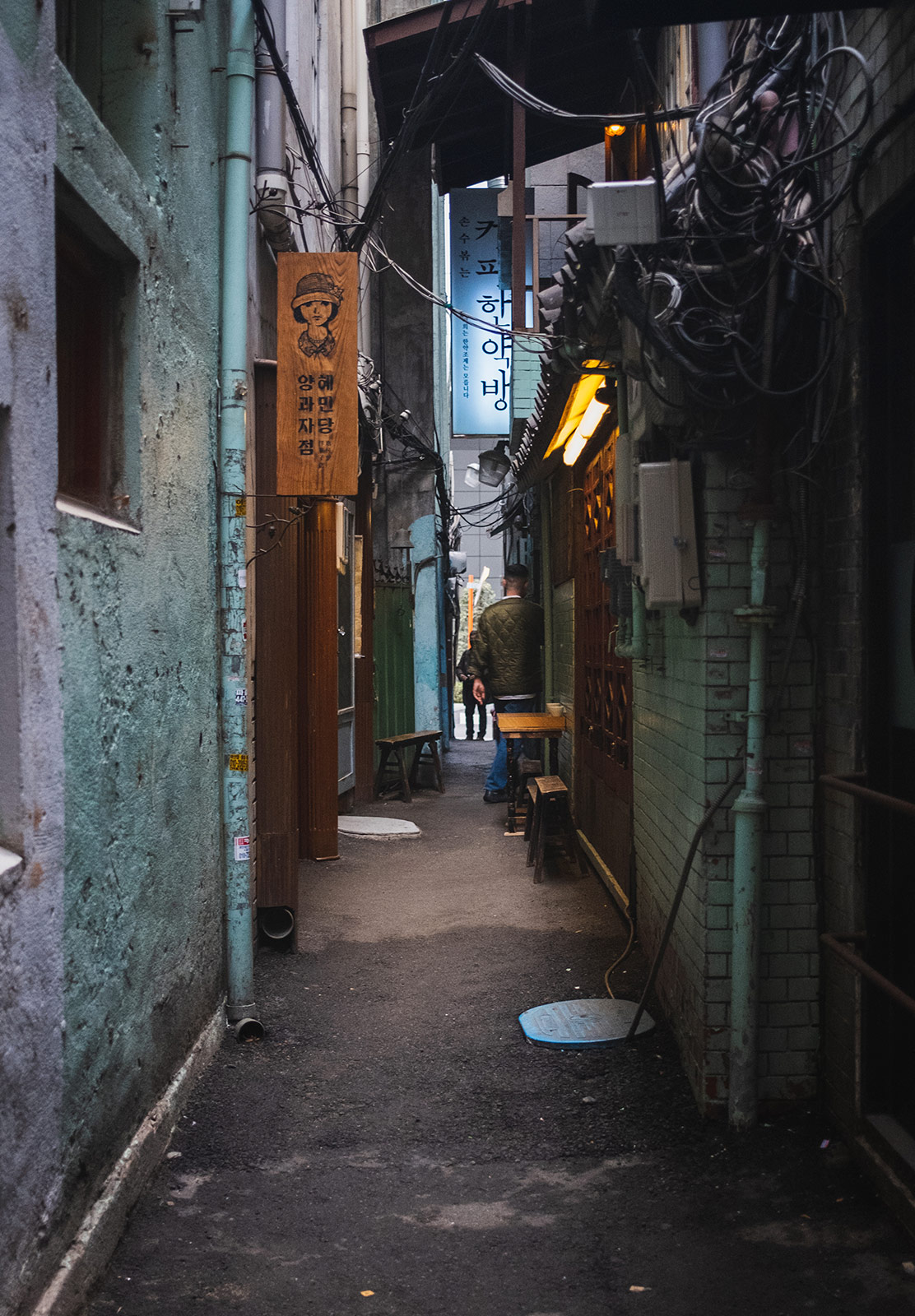 Dimly lit alley
