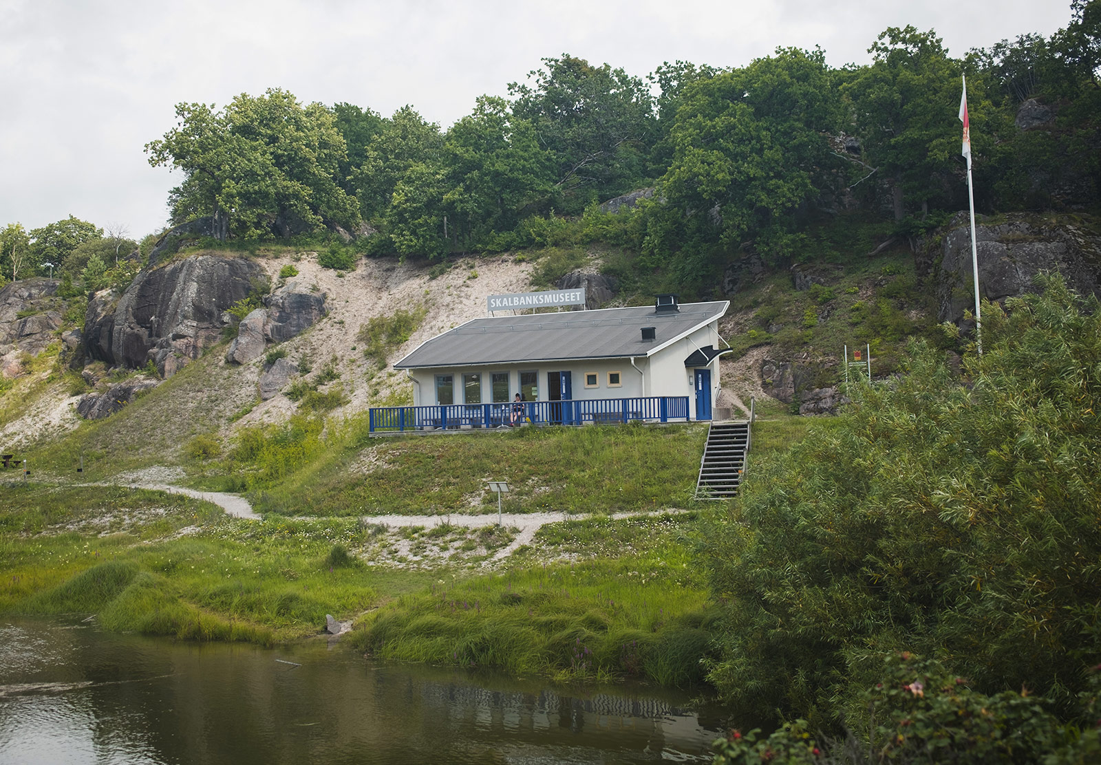Small museum next to water