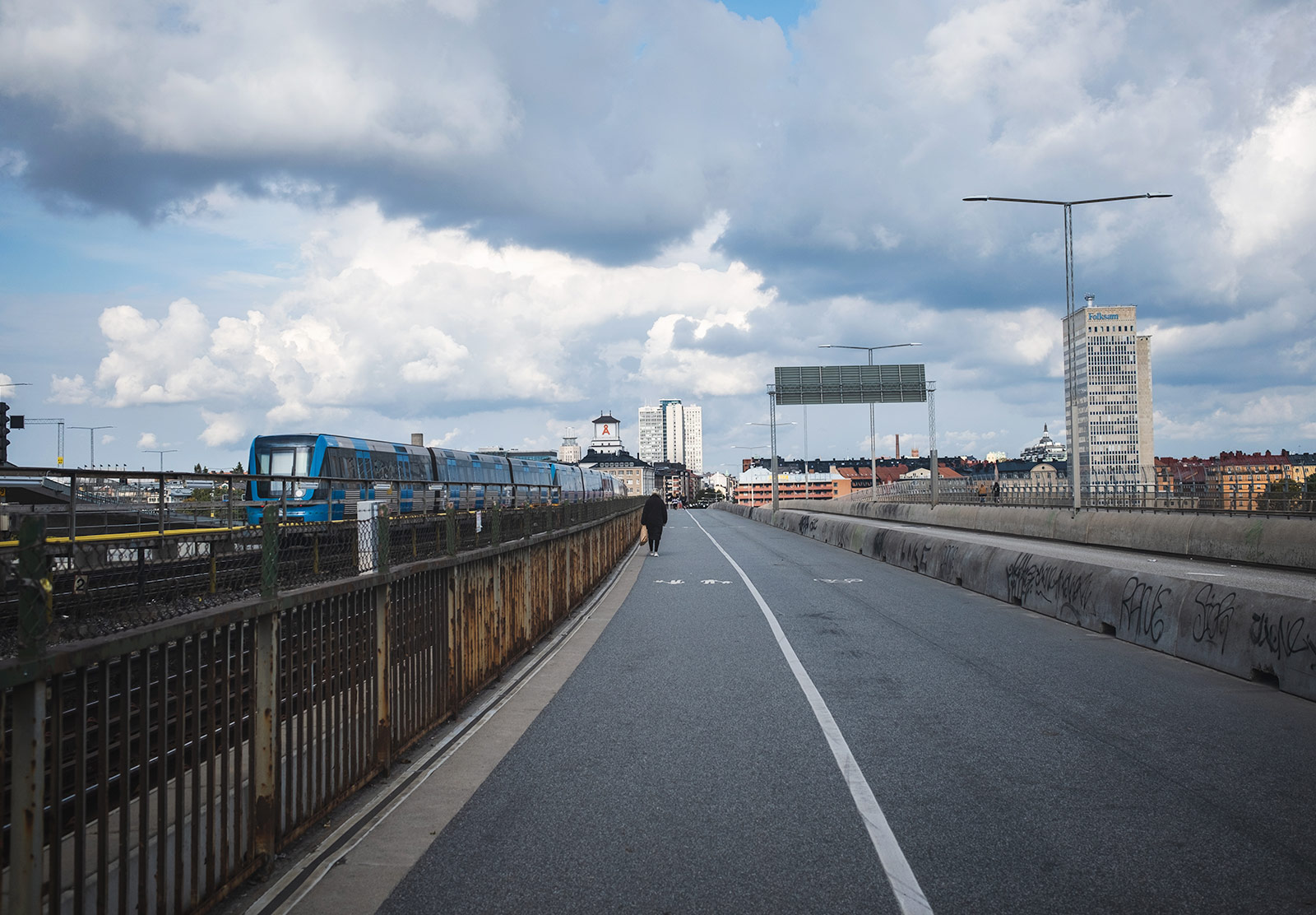 Clouds over bridge