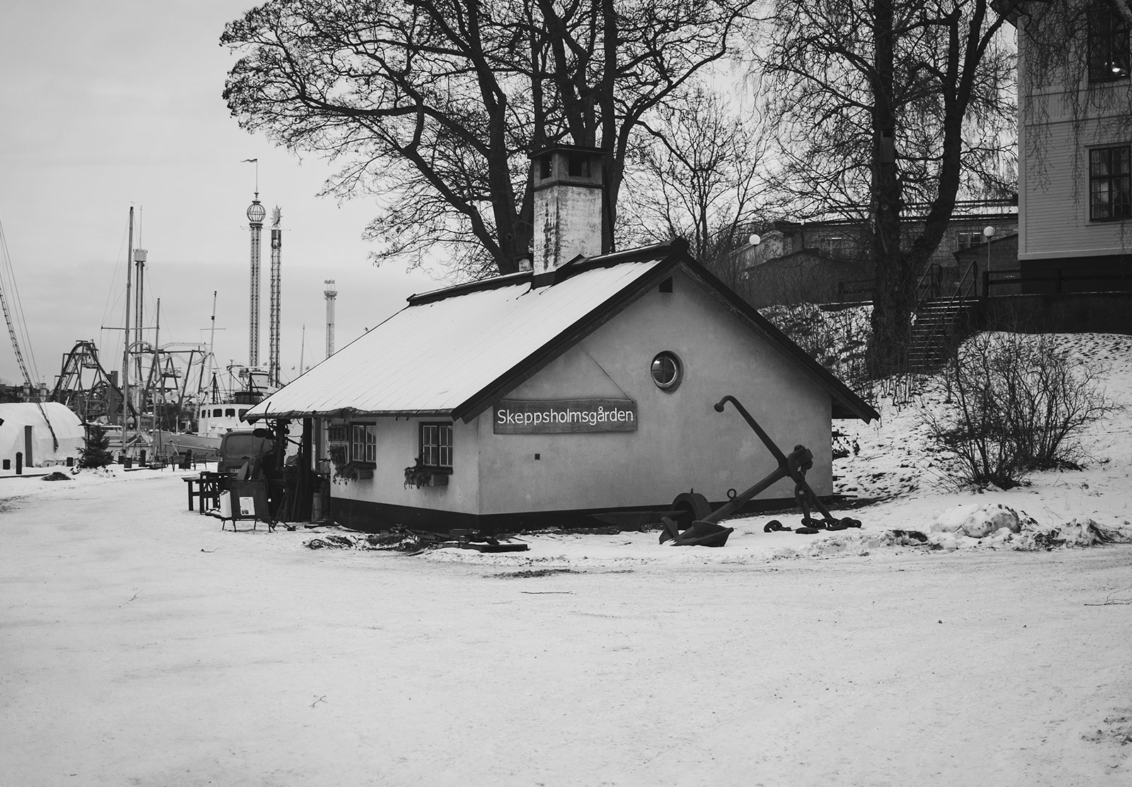 Snow on roof