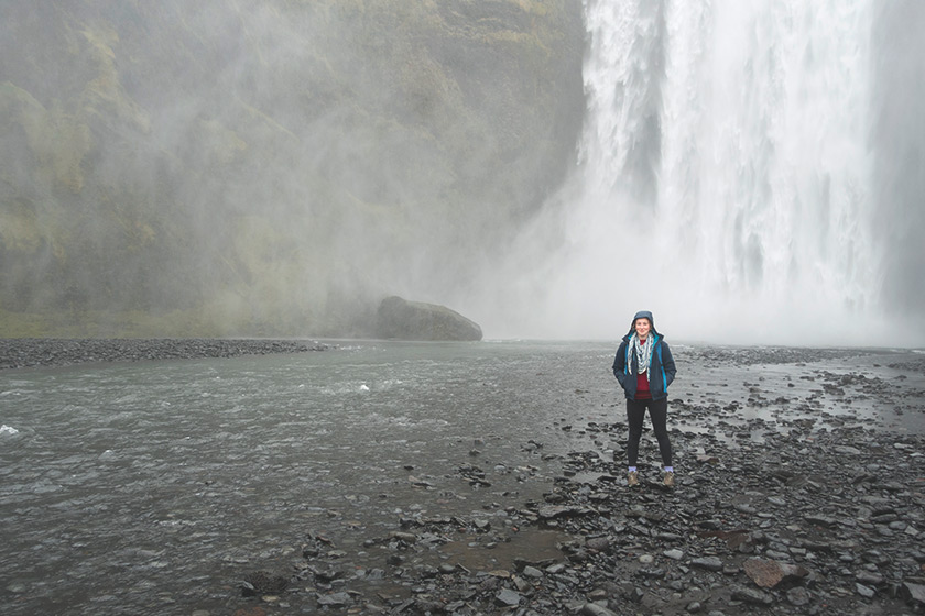 Me in front of waterfall