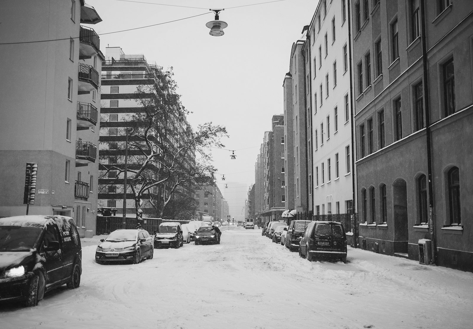 Snow covered road