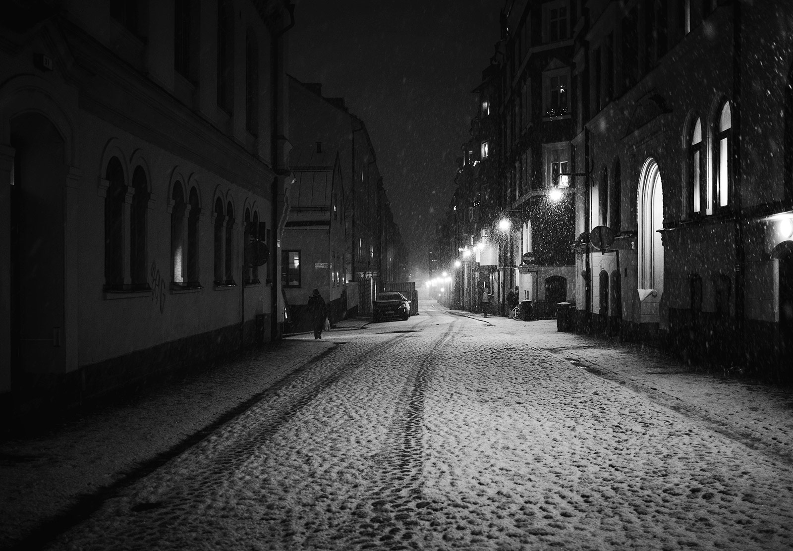 Snow on road