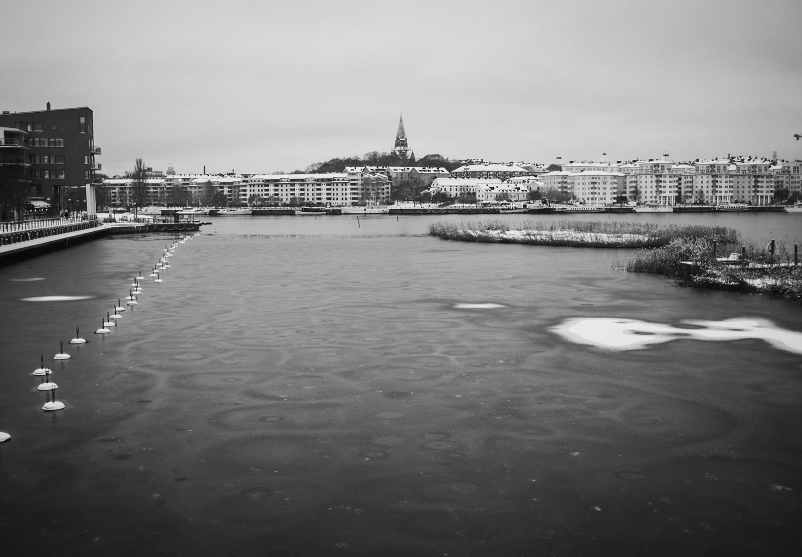 Ice on water
