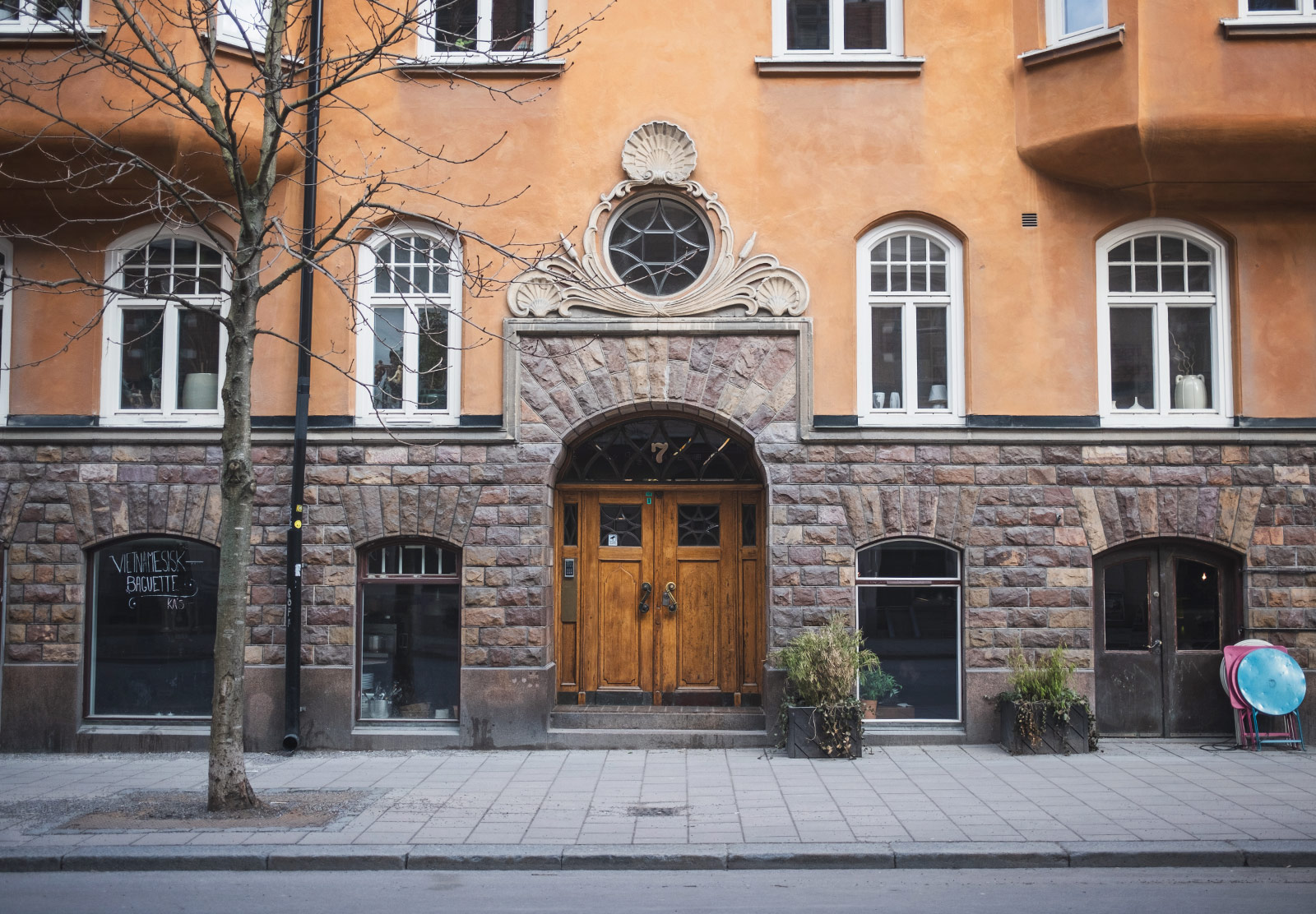Old wooden doors
