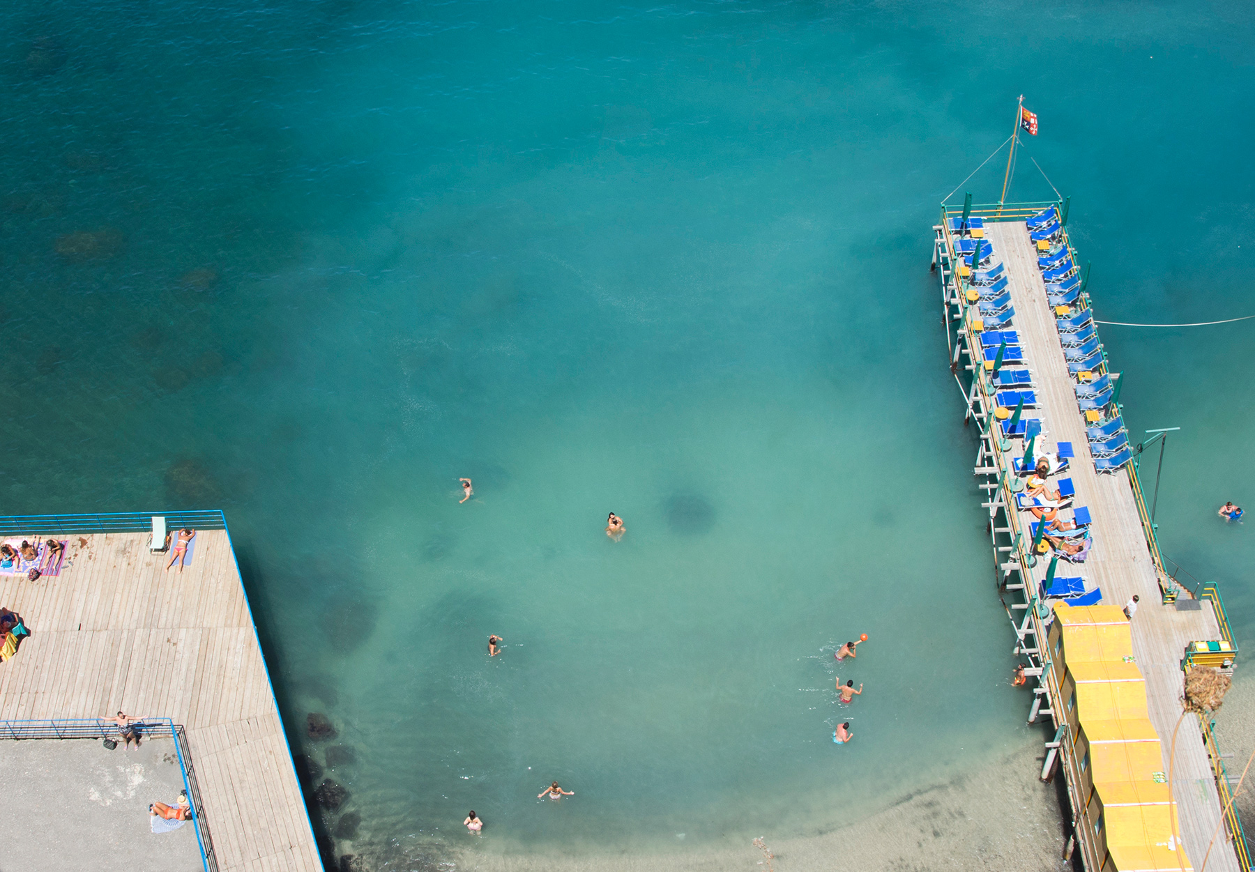 People swimming in the ocean