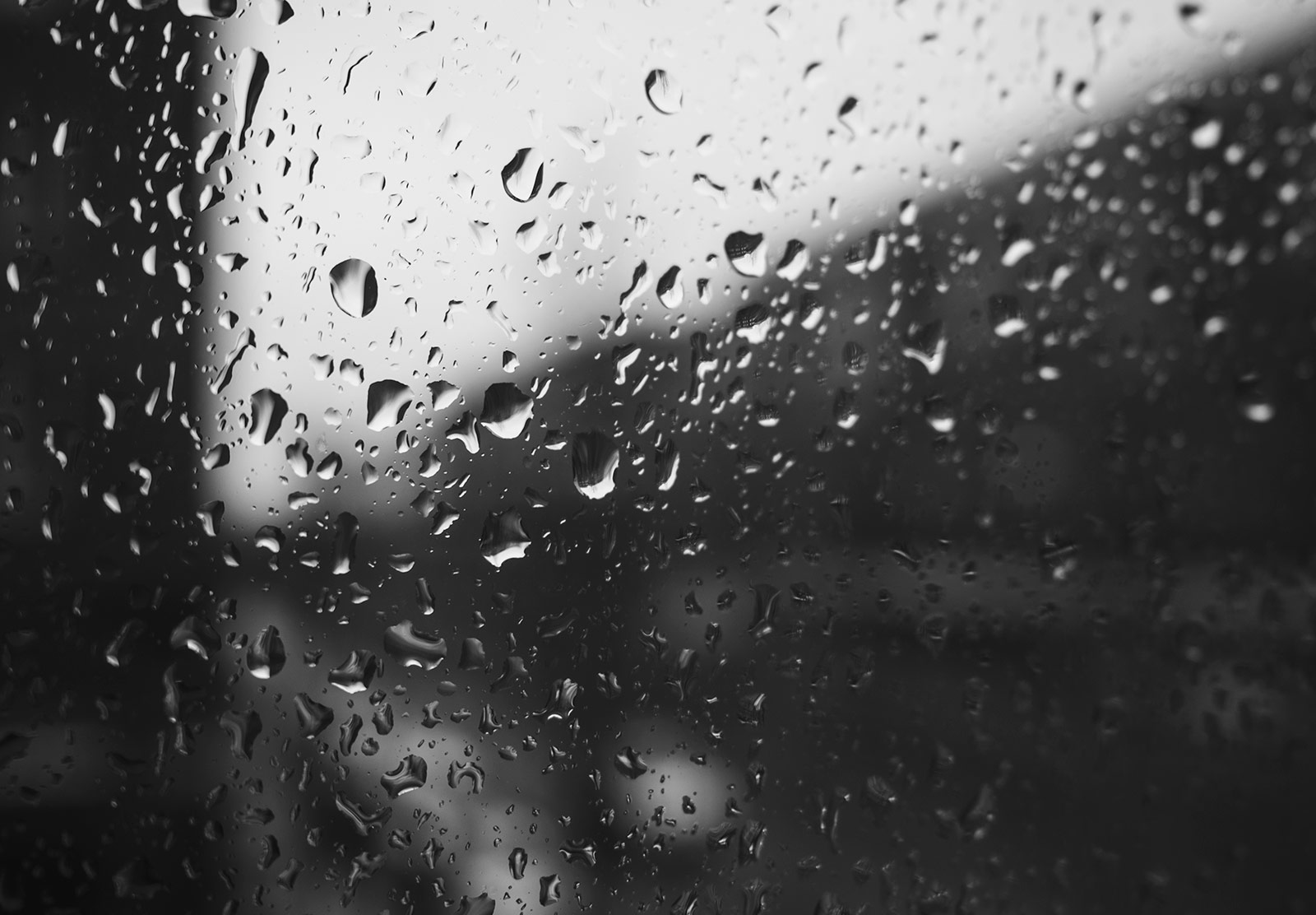 Raindrops on window
