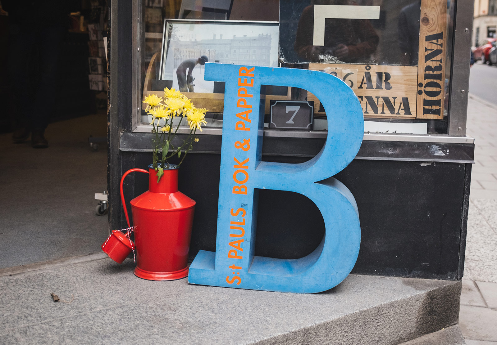 Large B shaped sign