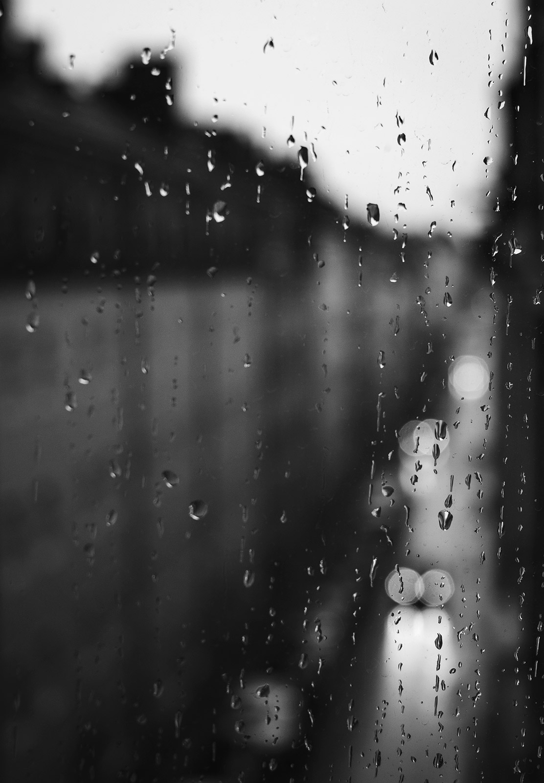 Raindrops on window