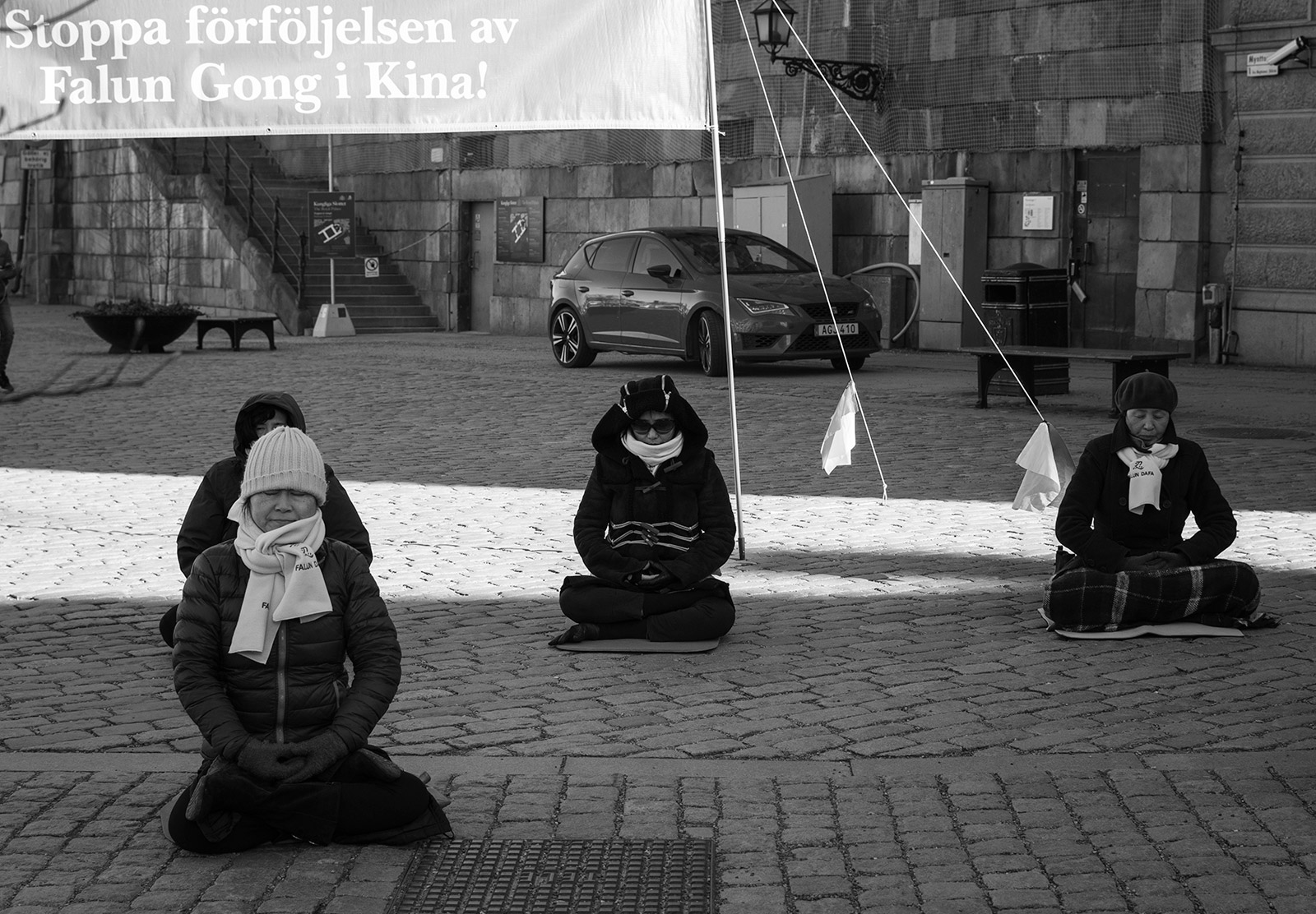 Women meditating