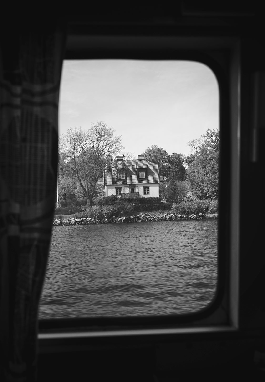 View of house through window