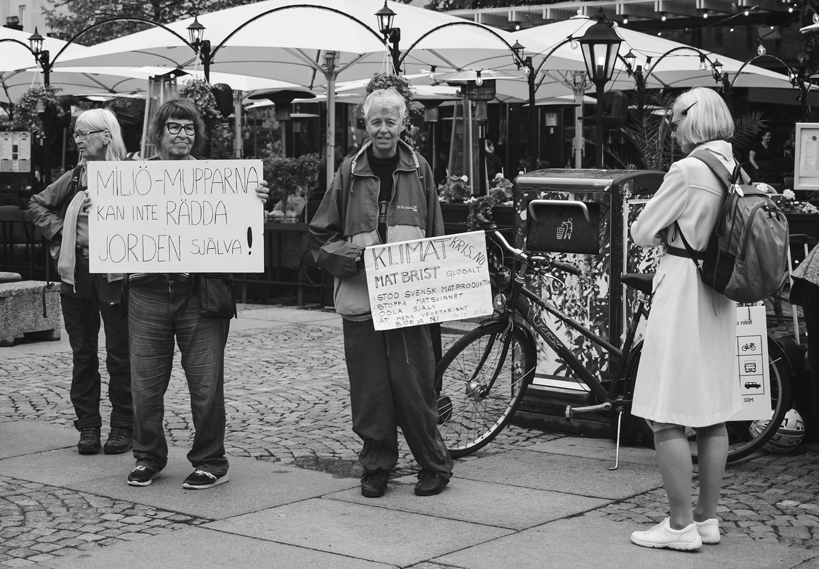 People with signs