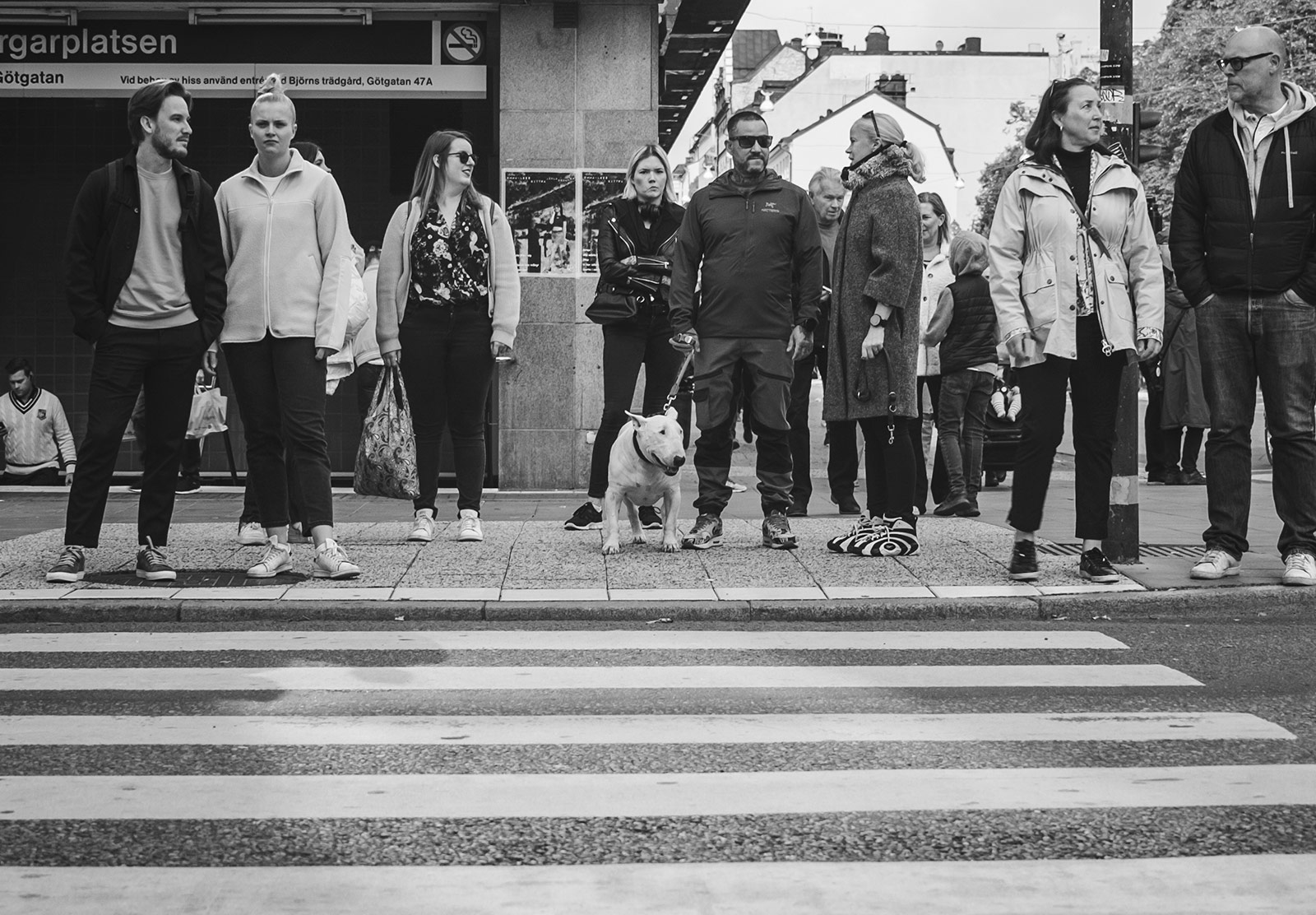 Group of people at a crossing