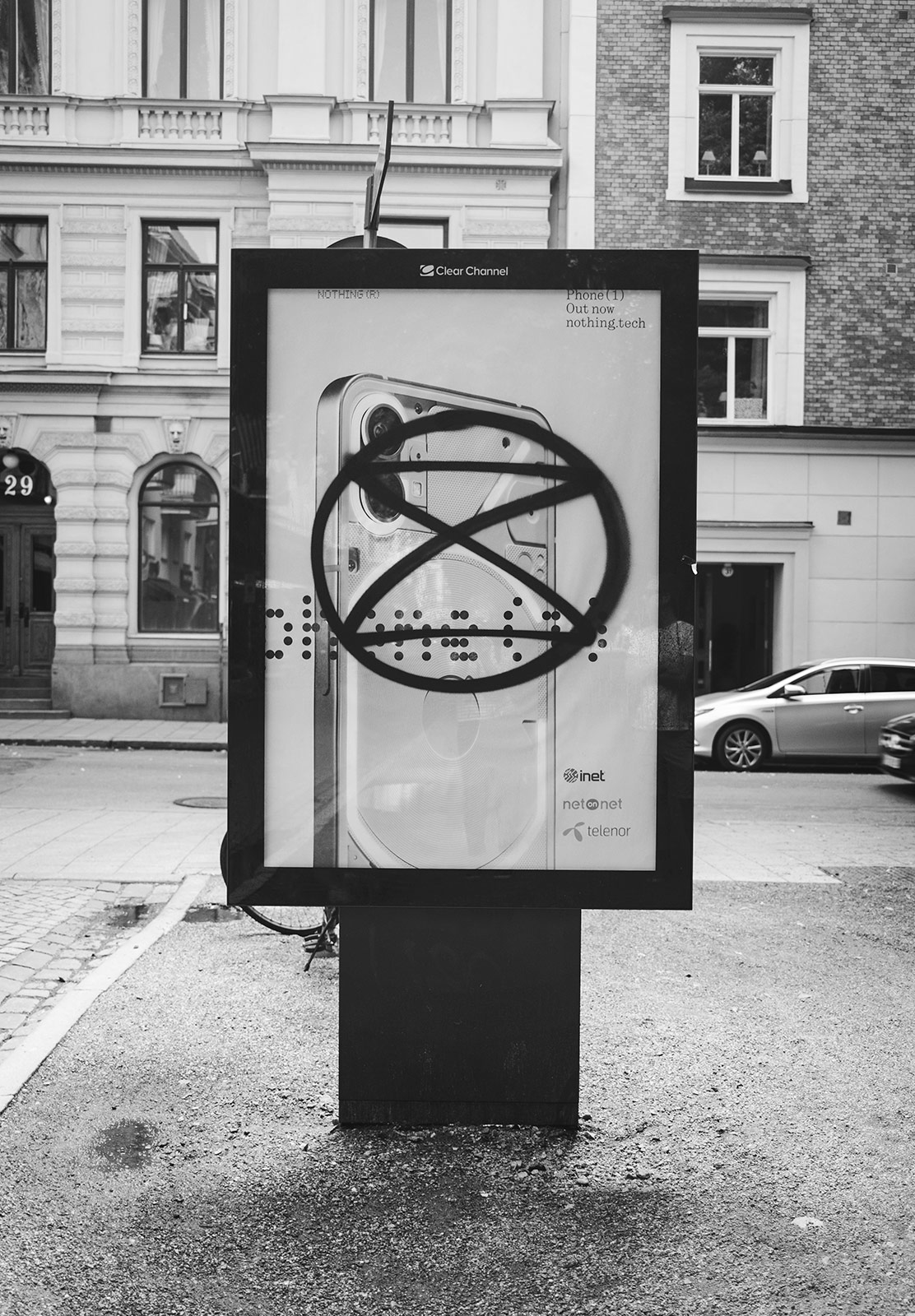 Graffiti on an advert