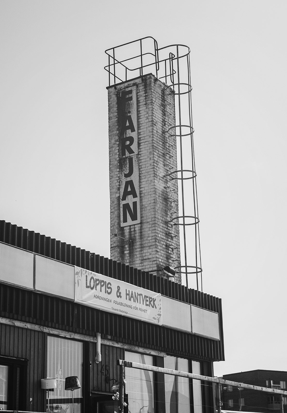 Färjan painted on chimney