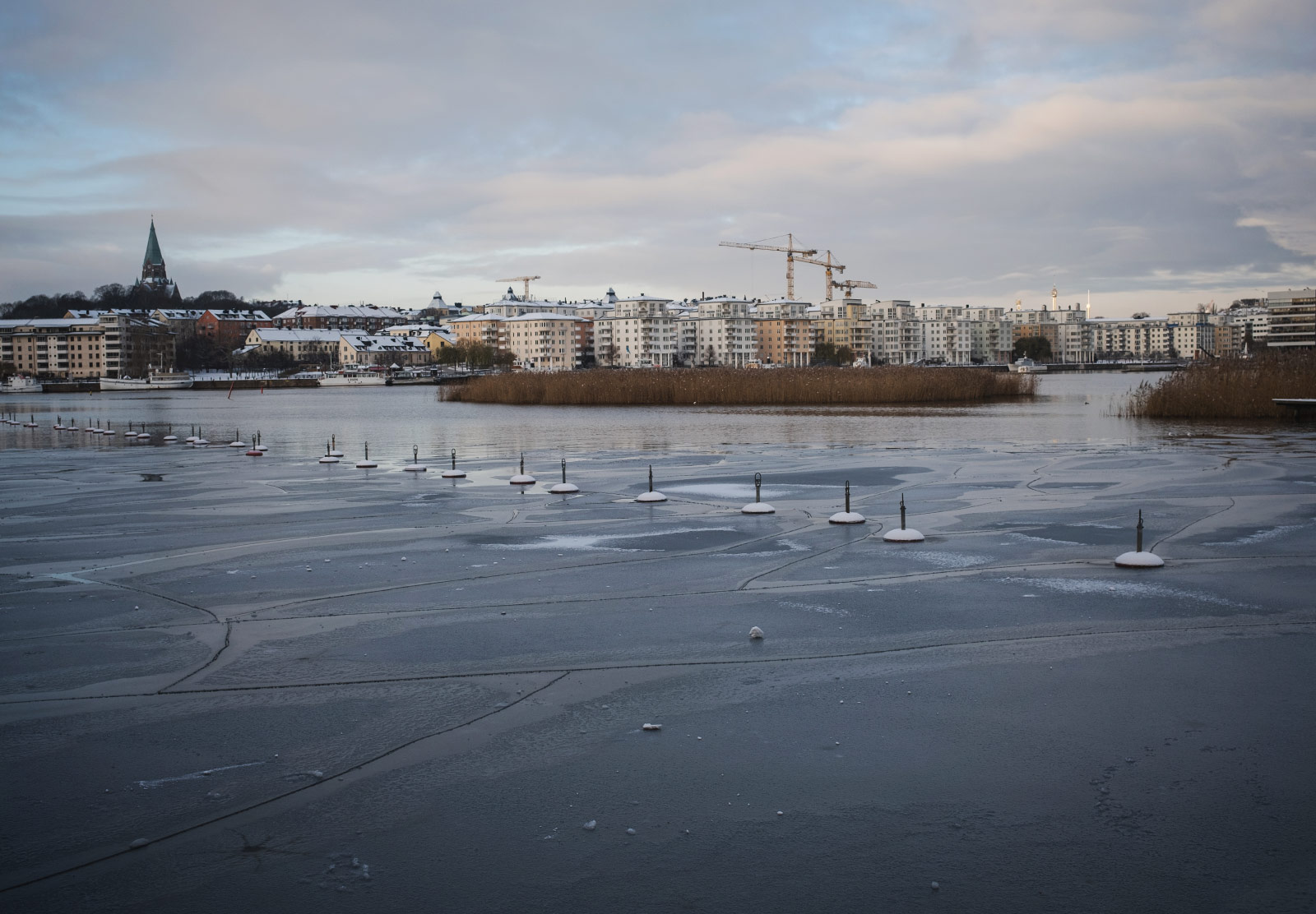 Expanse of frozen water