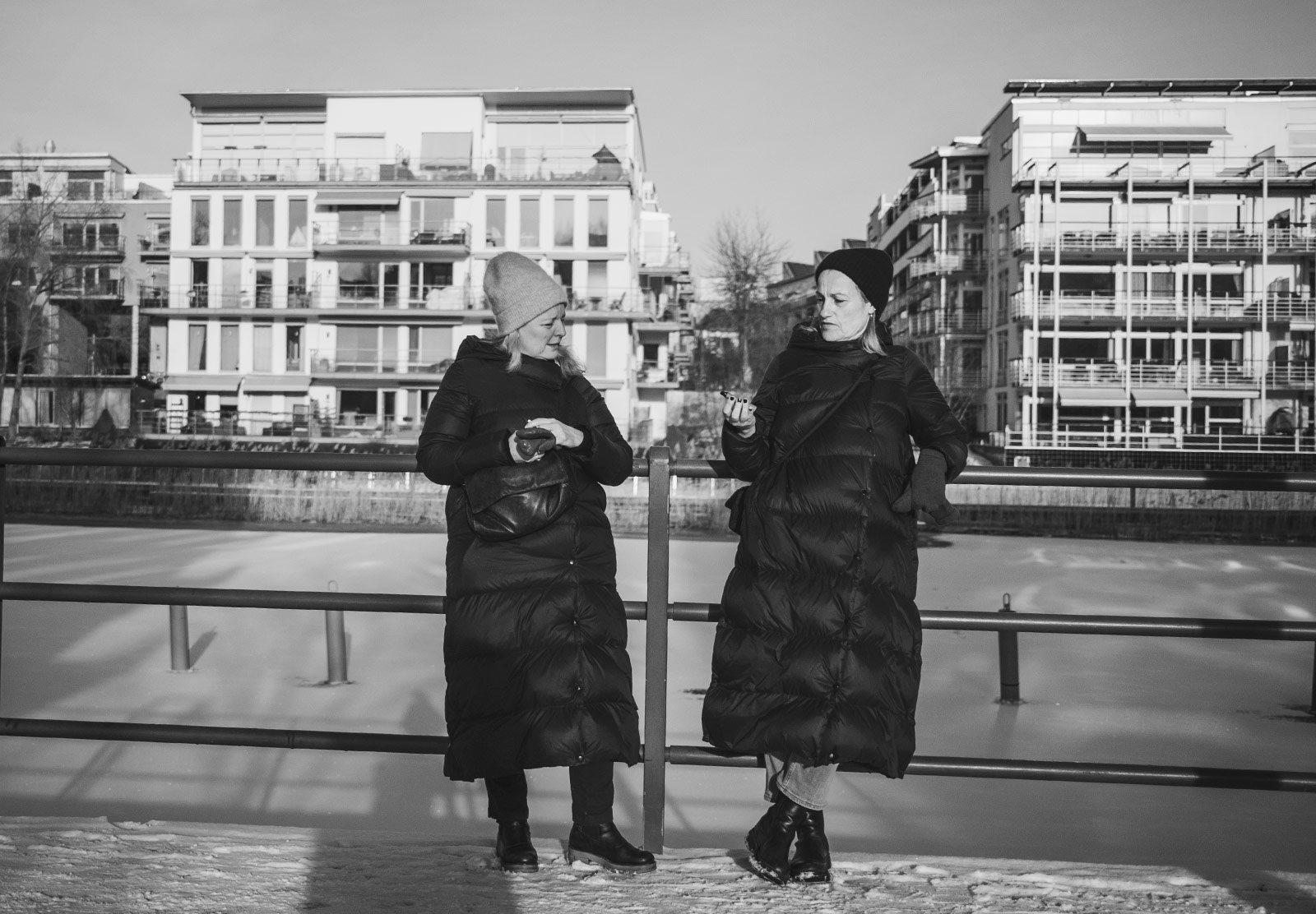 Two women chatting