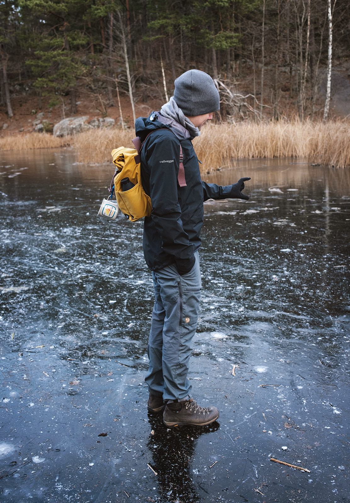 Man stood on ice
