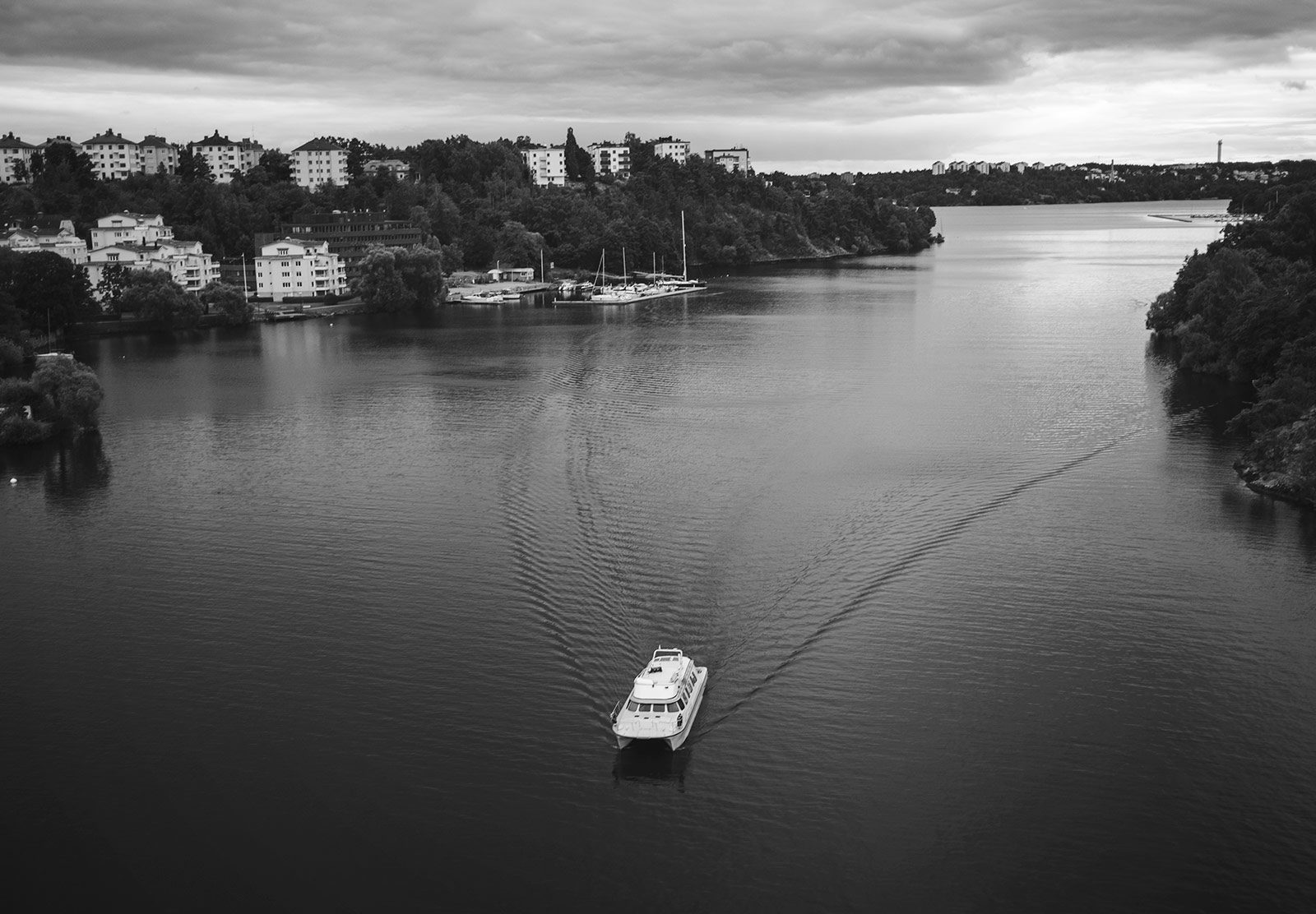 Boat sailing on water