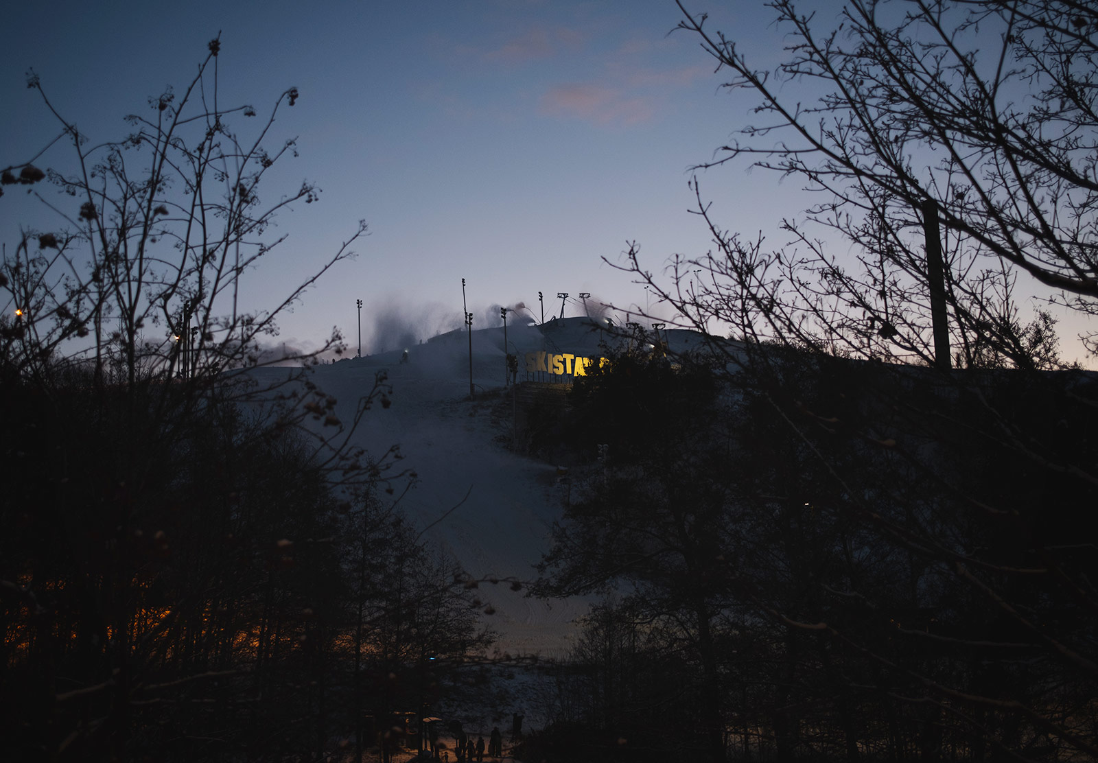 Snow on ski slope