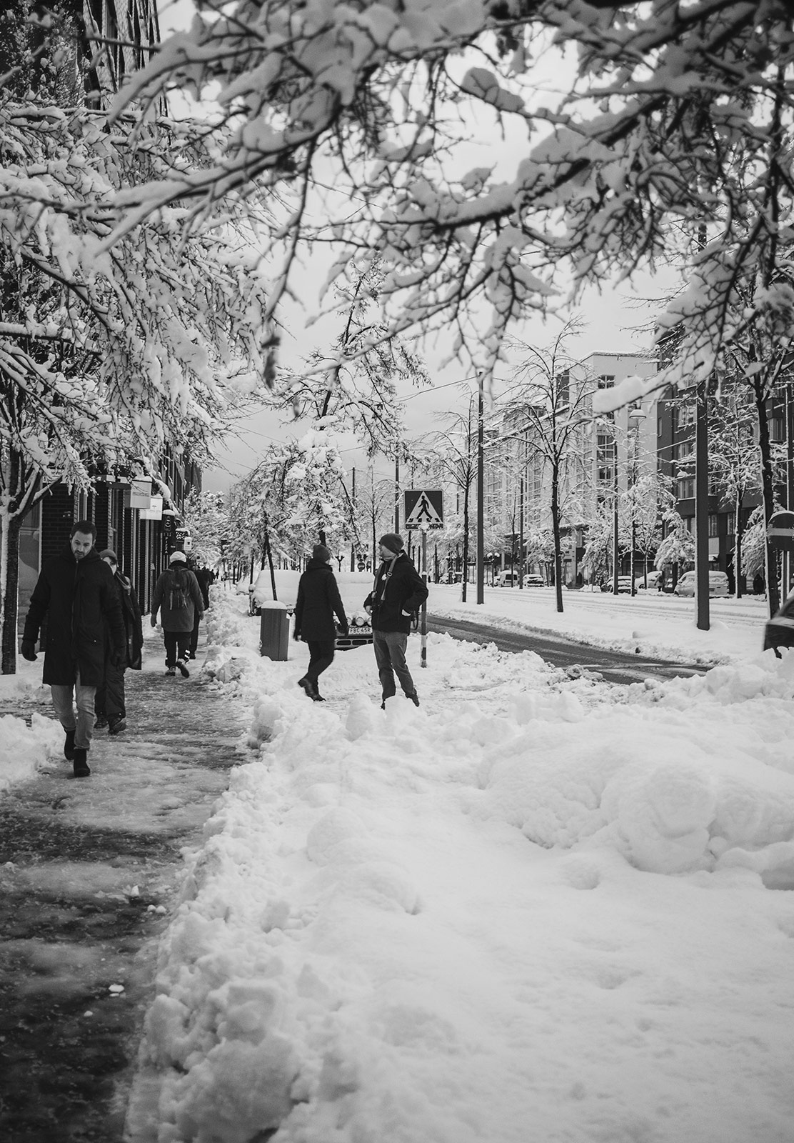 Man standing in the snow