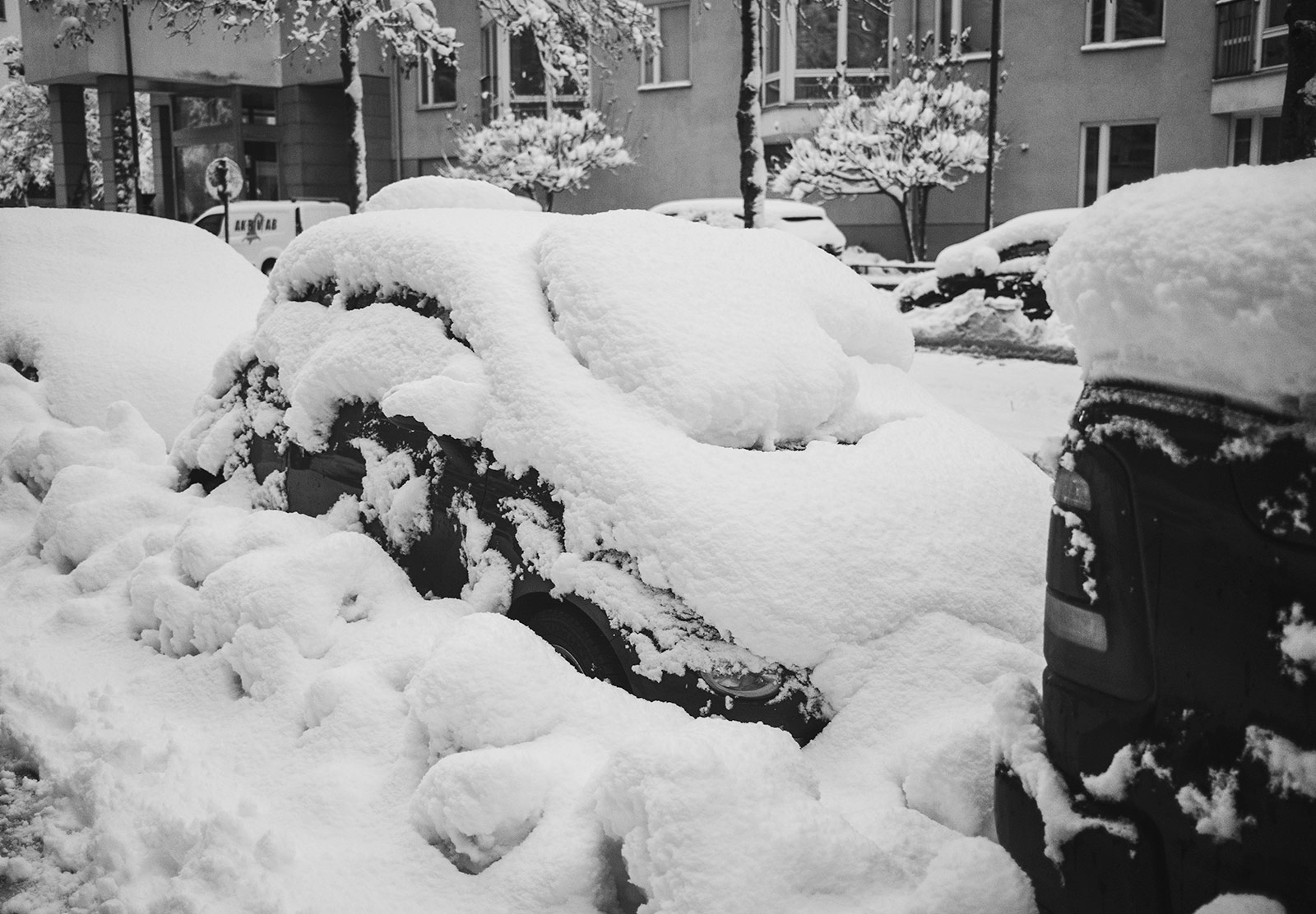 Car covered in snow