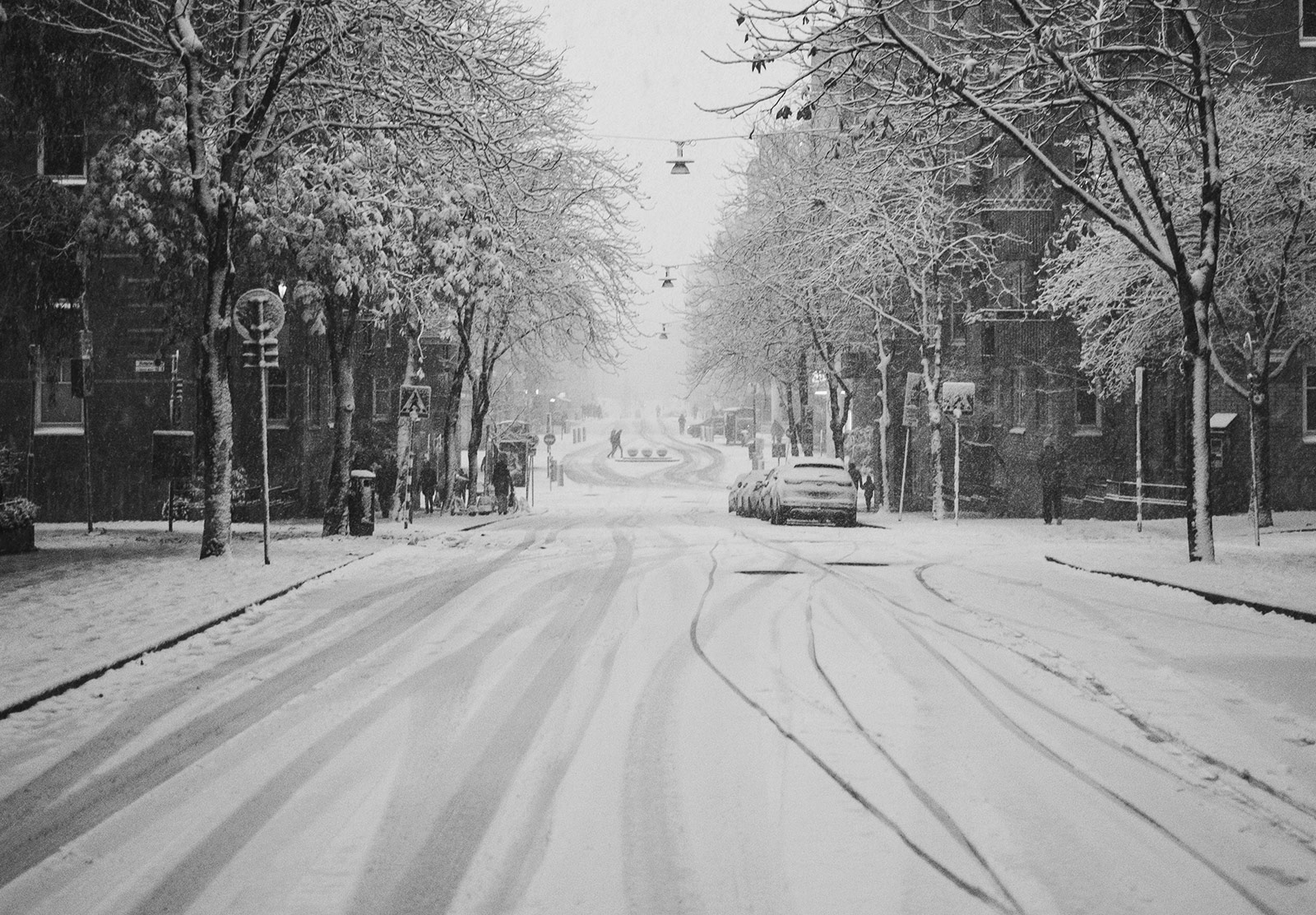 Snow covered road