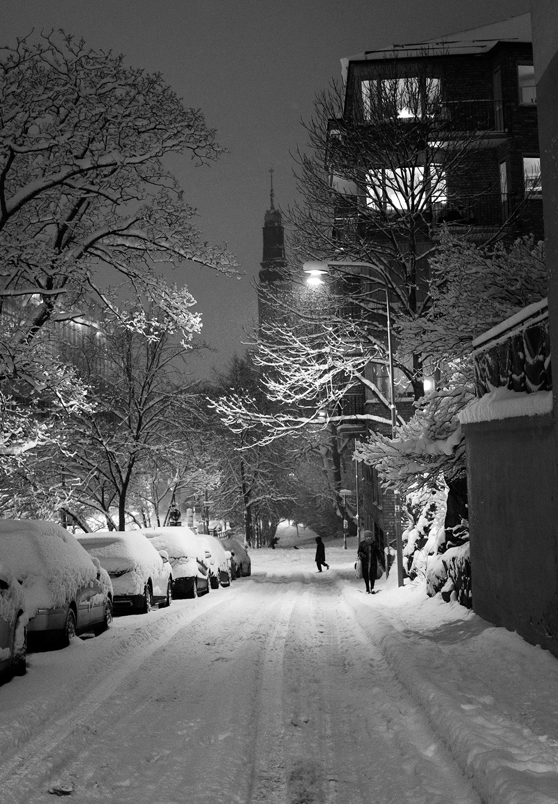 Snow on road