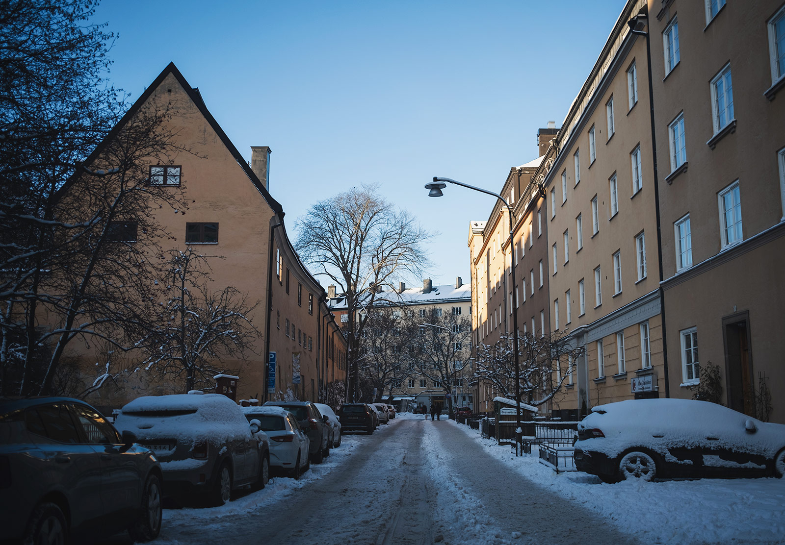 Street lined with old buildings