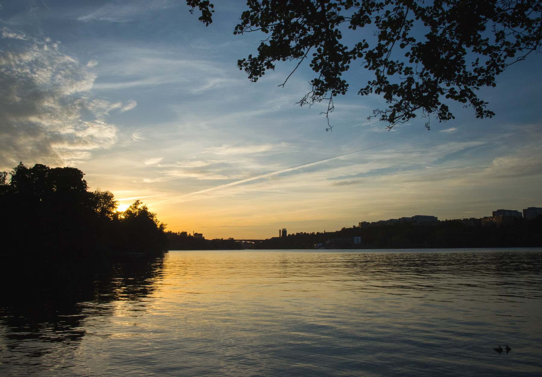 Blue and orange sunset