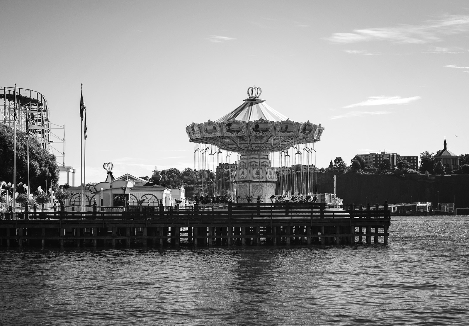 Empty fairground