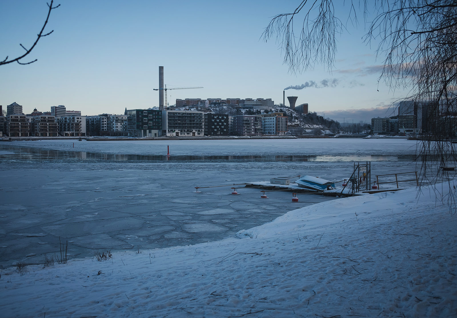 Clear channel through ice