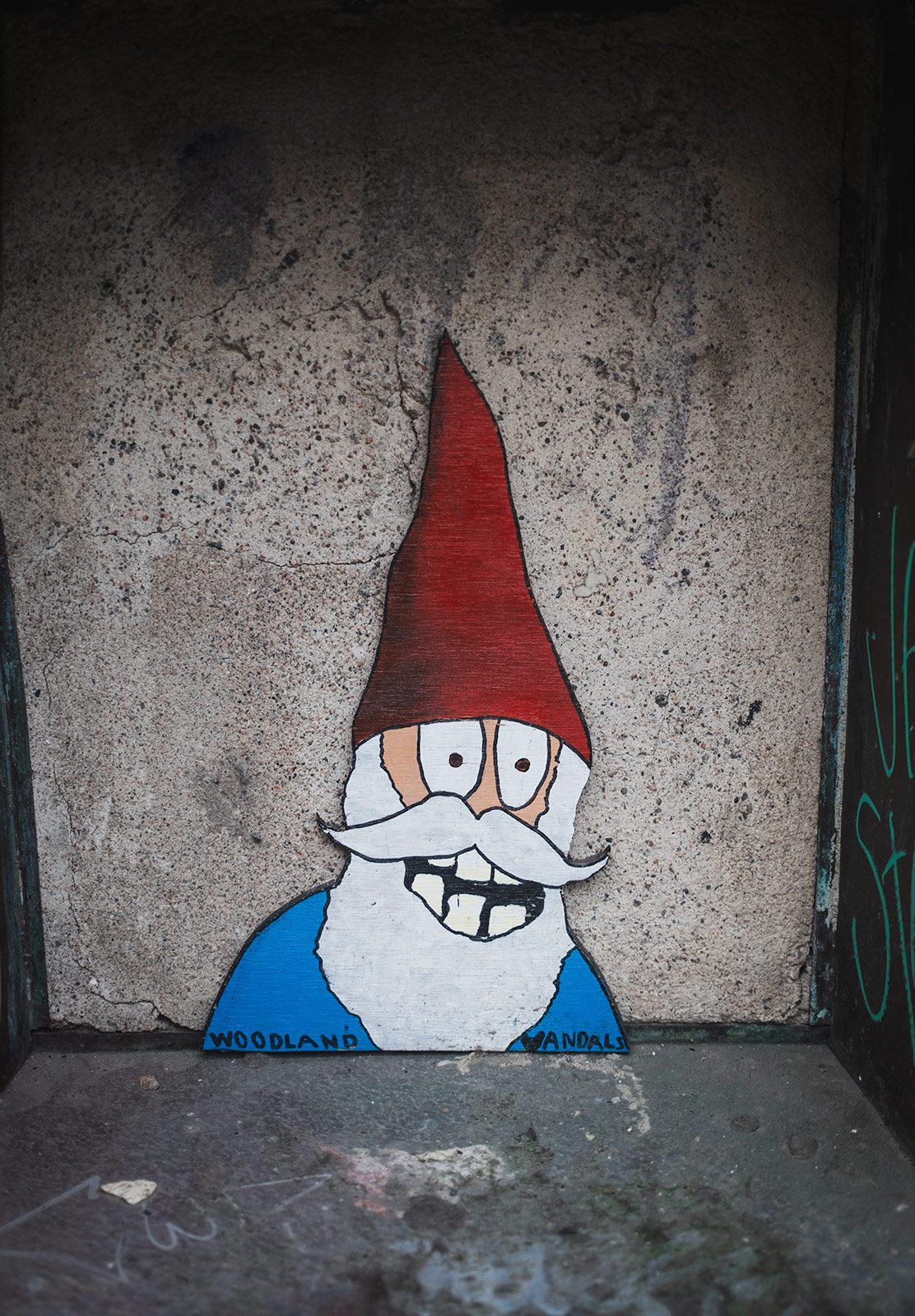 Gnome art on wall
