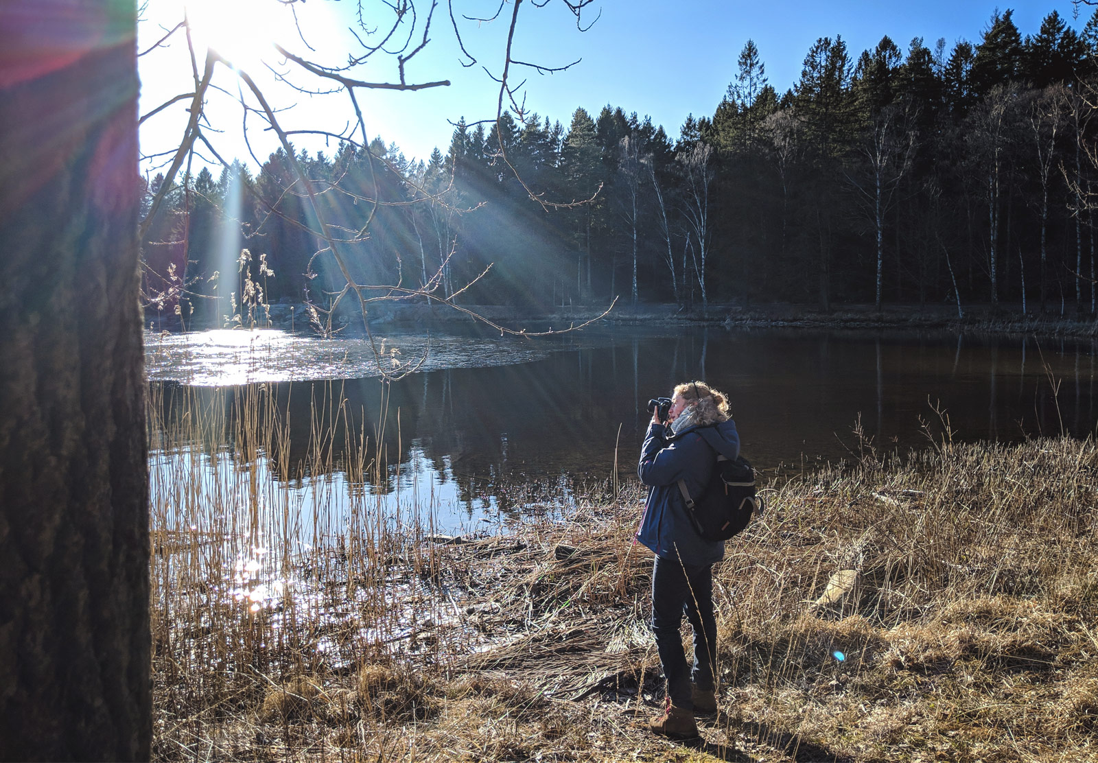 Me photographing reeds