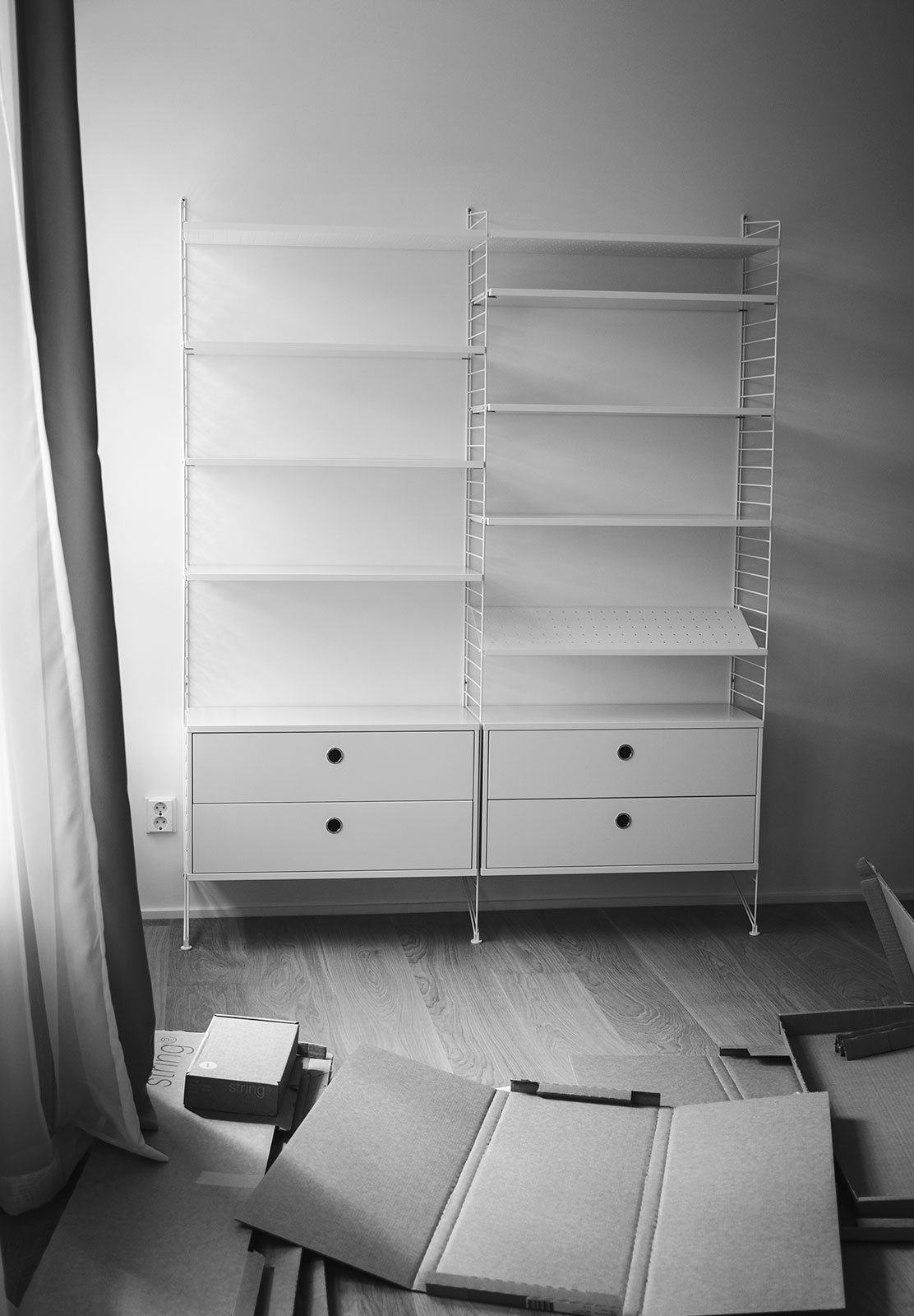 Empty shelves