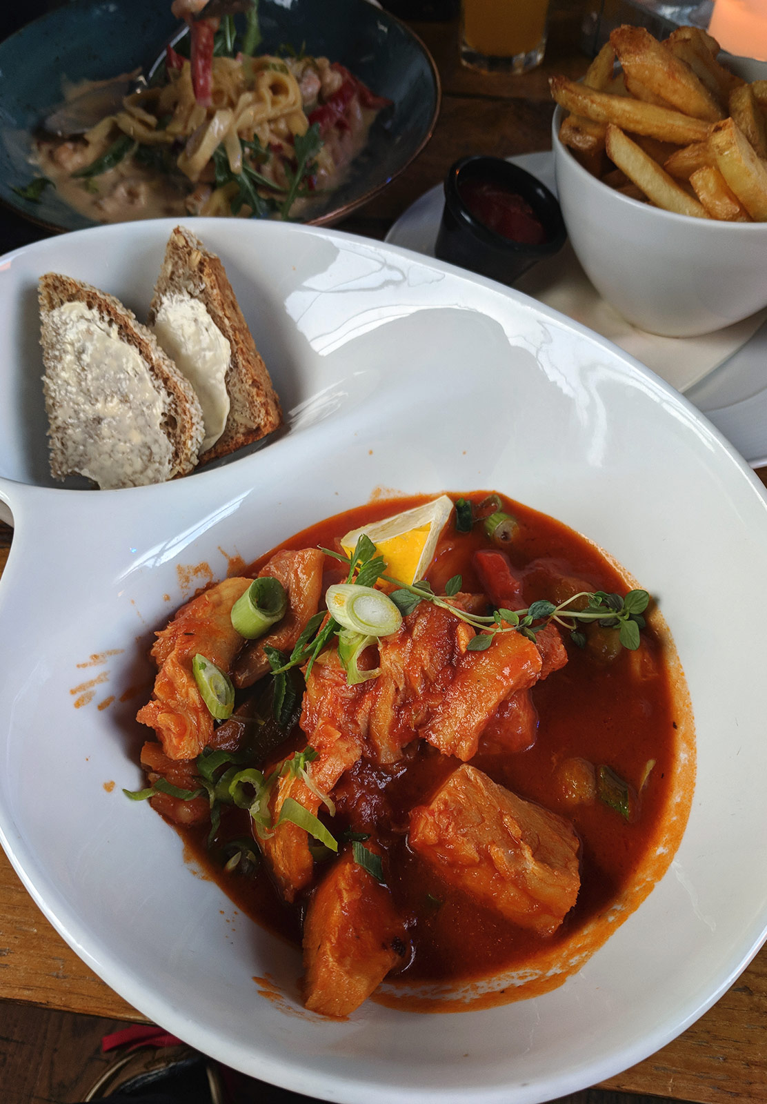 Bowl of fish stew
