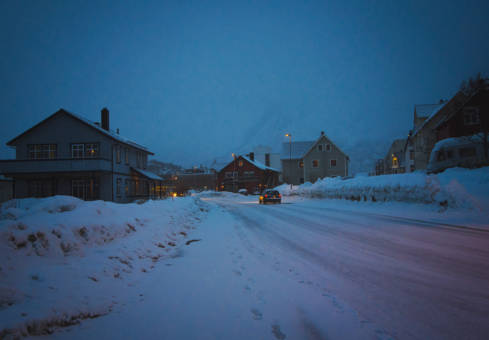 Snow covered road