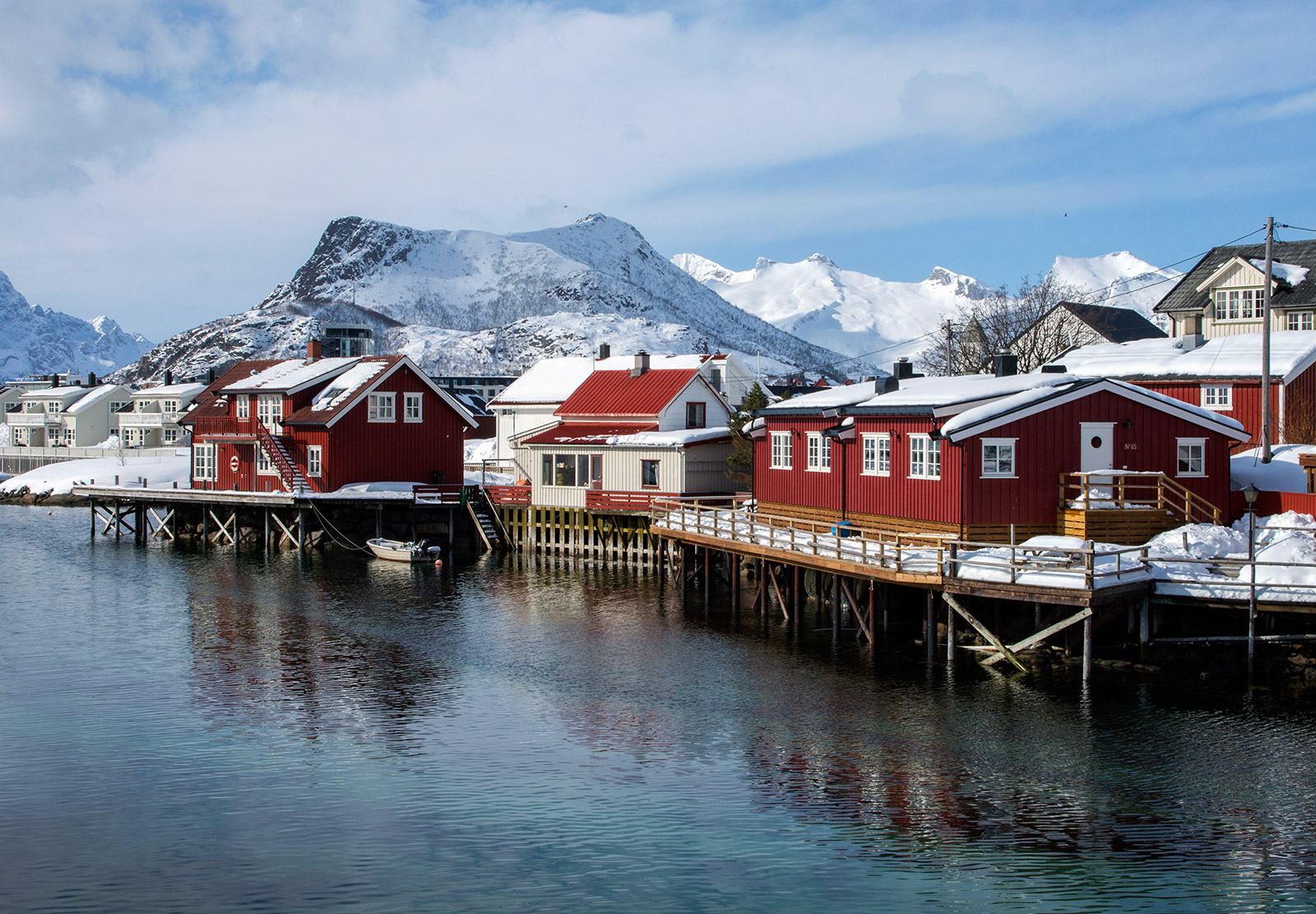 Red wooden buildigs