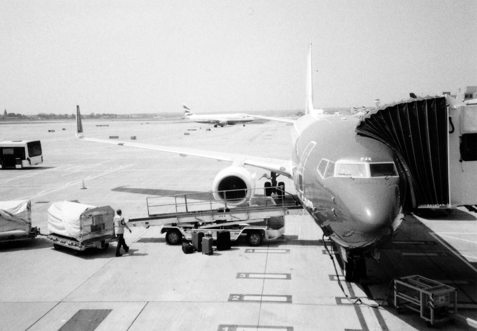Plane on stand