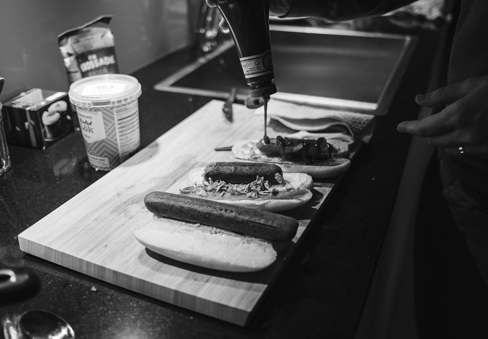 Hotdogs in buns