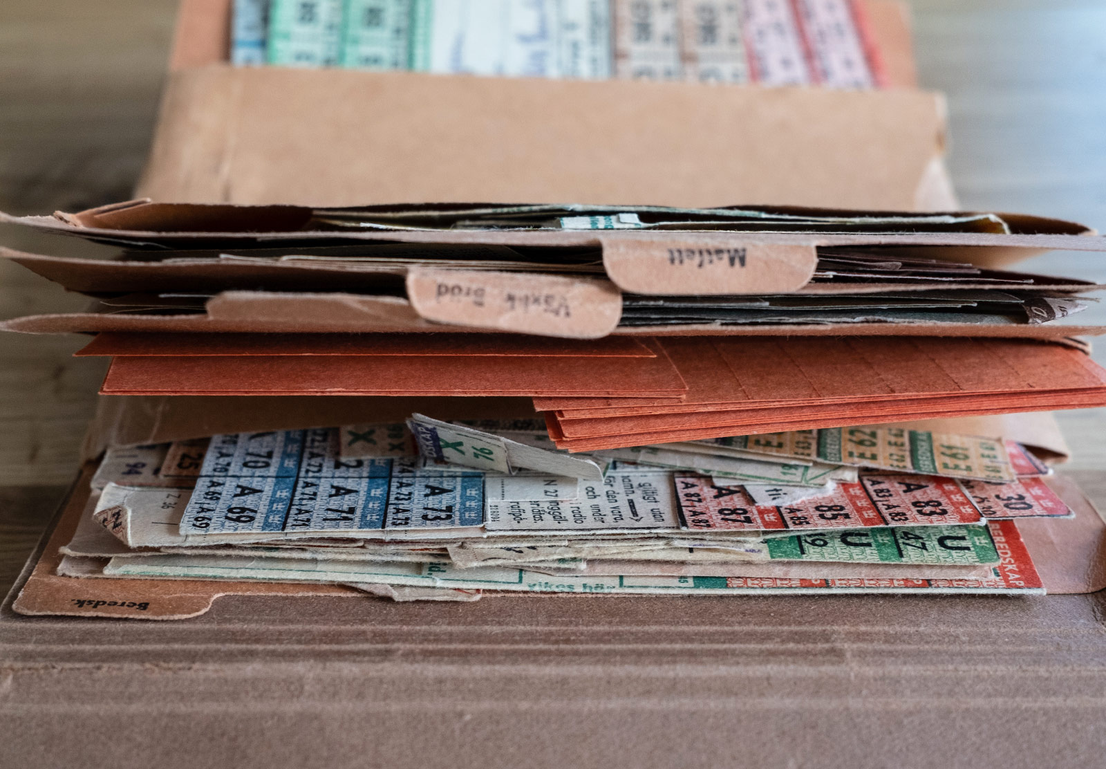 Coupons on open ration book
