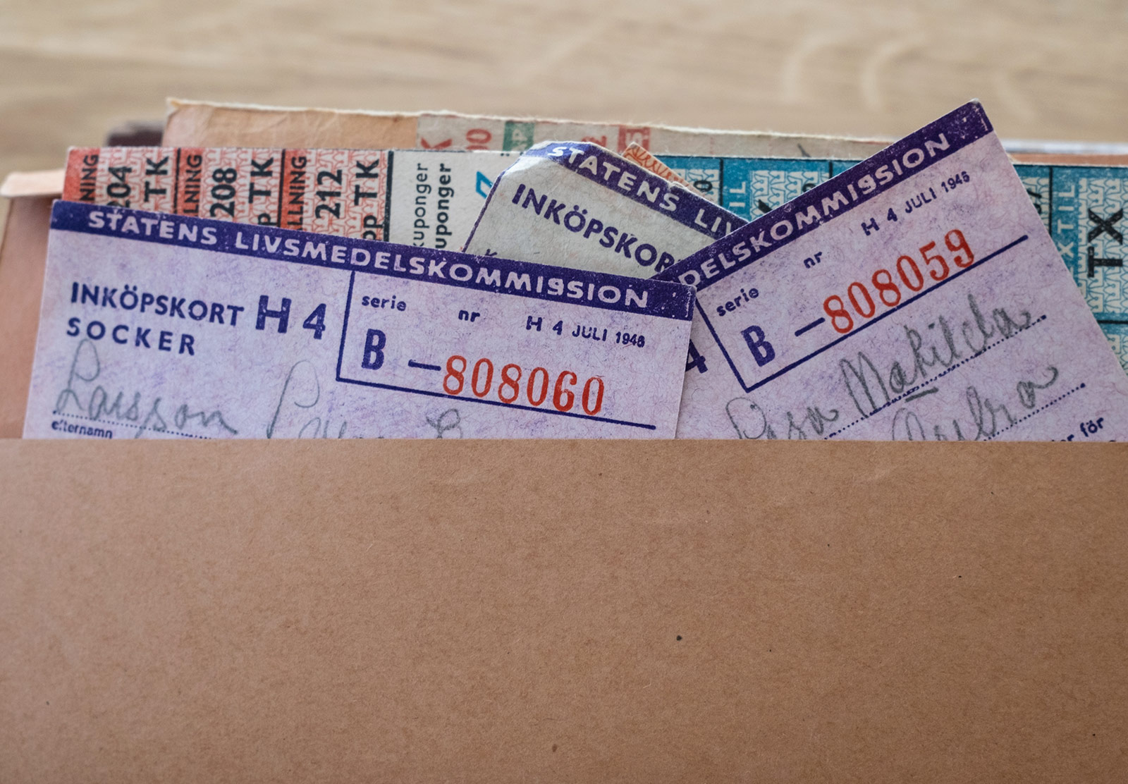 Pile of ration coupons