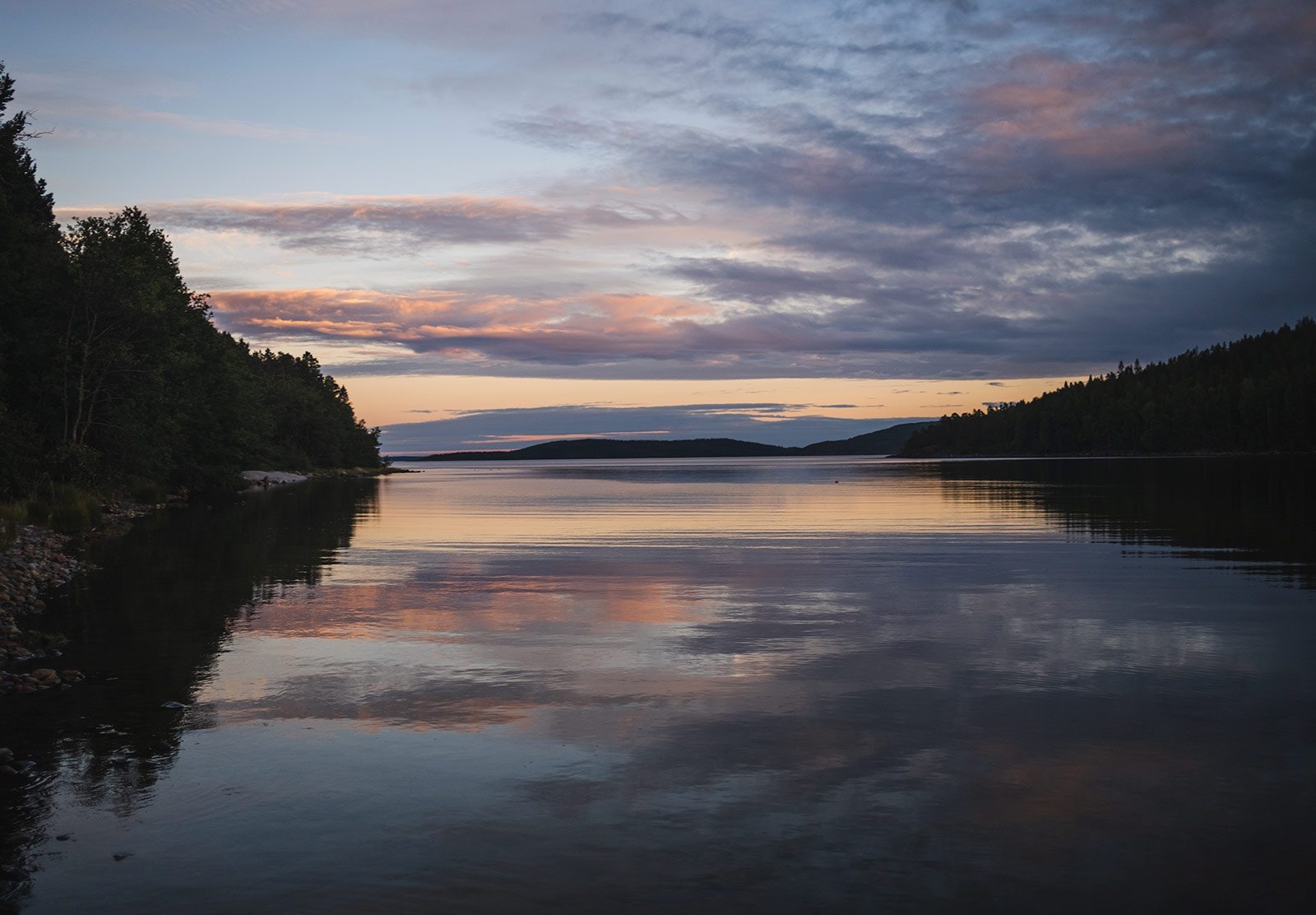Sunset over water