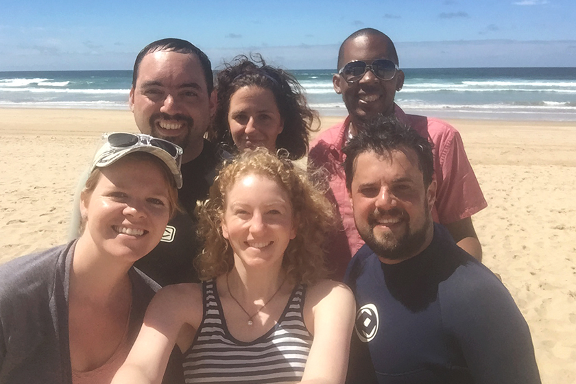 Team on the beach