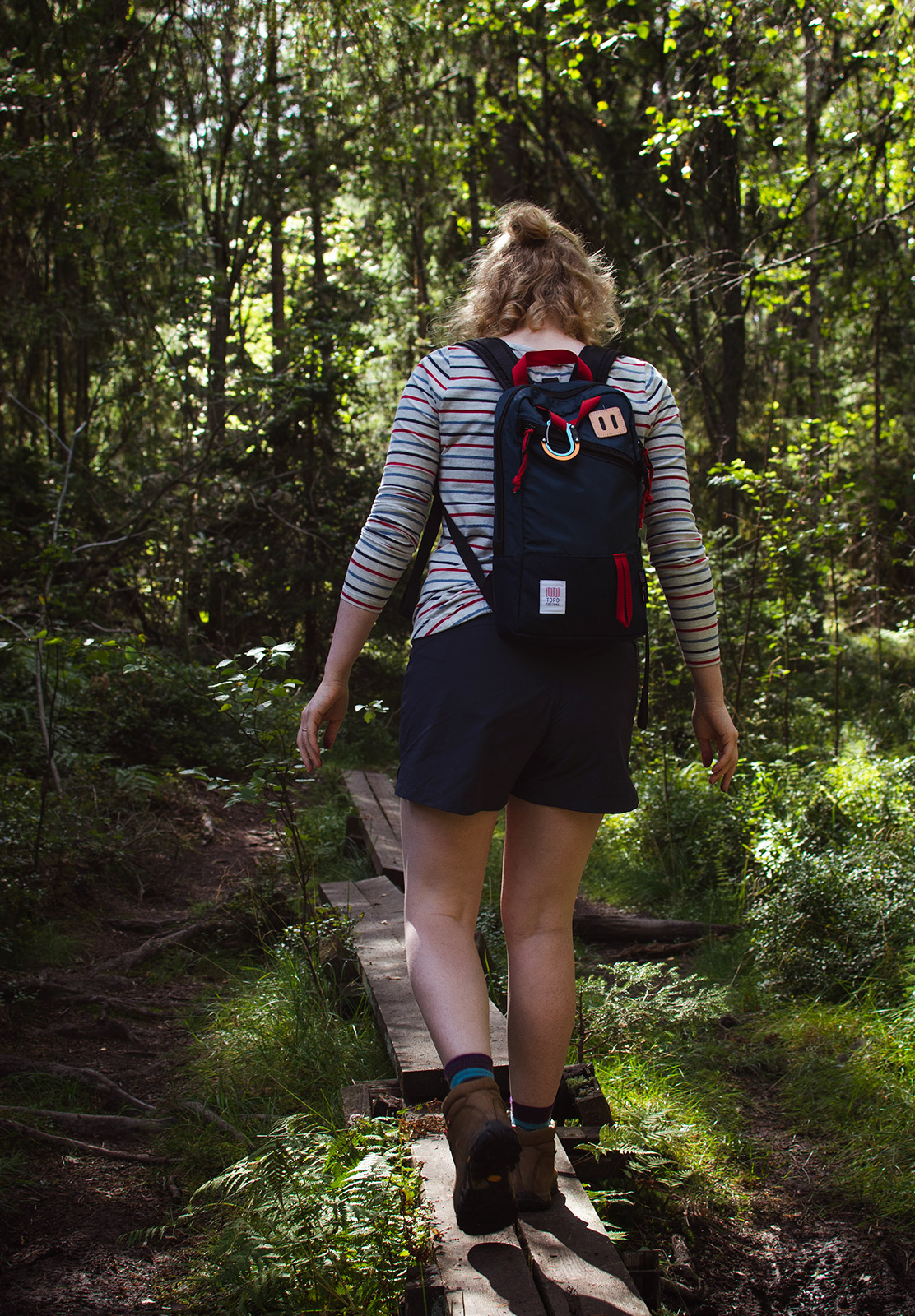 Woman in hiking boots