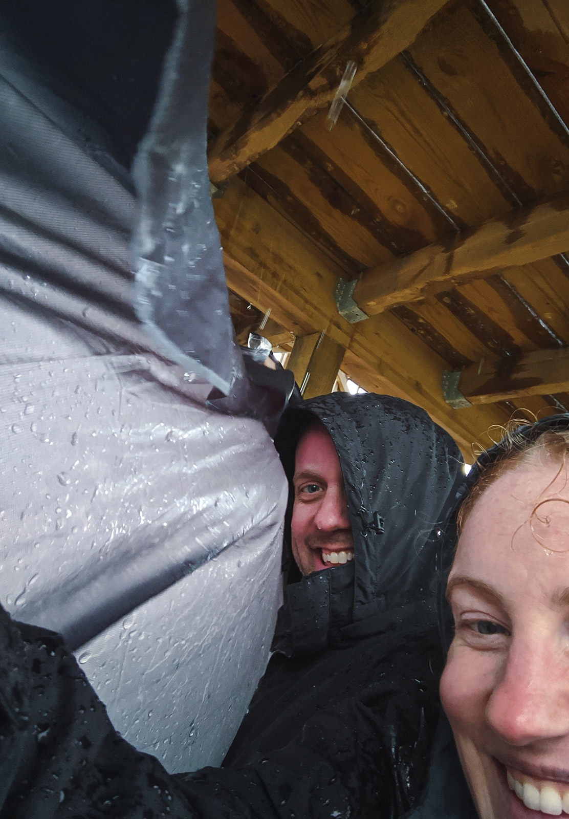 Sheltering with blanket