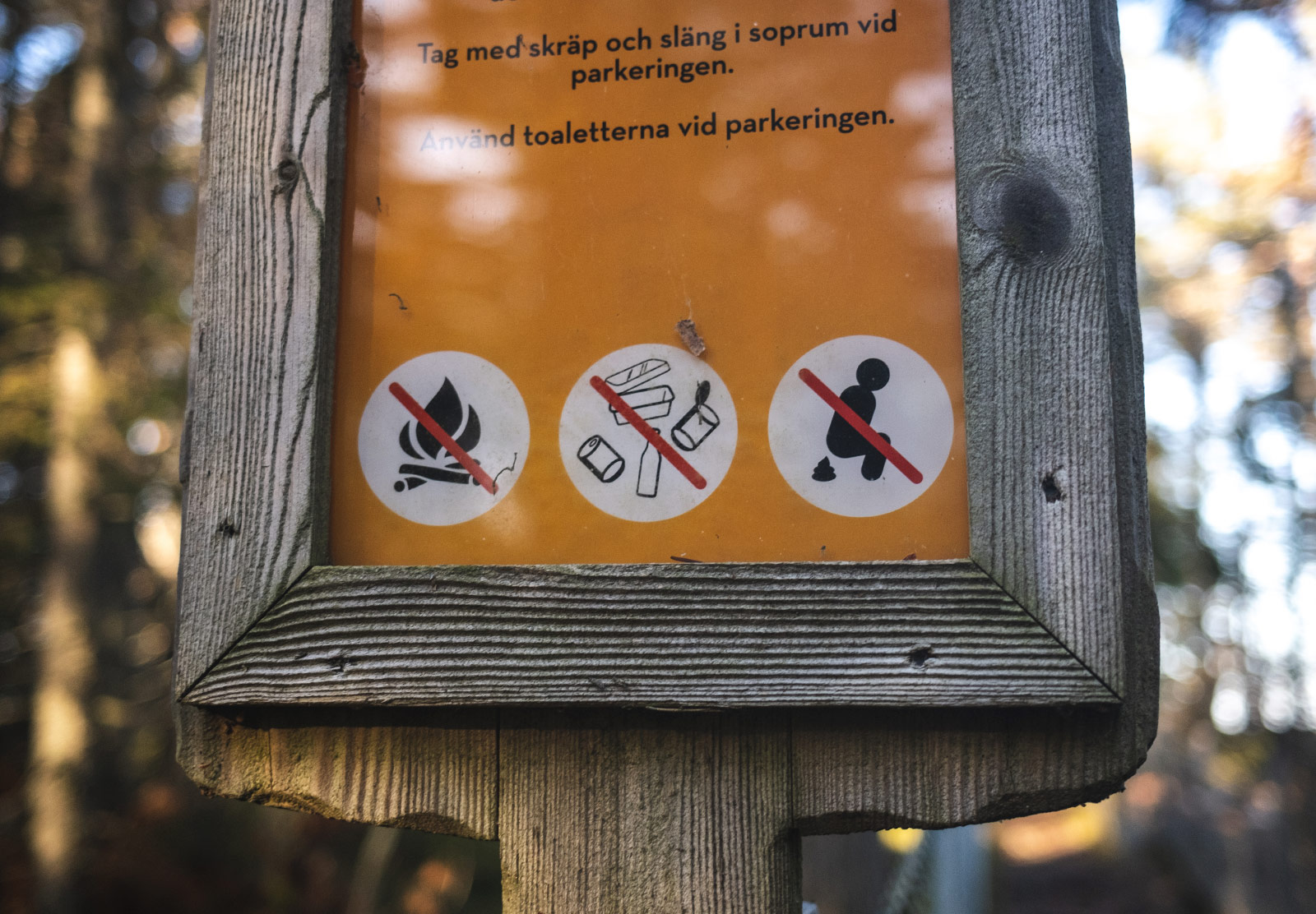 No pooping sign