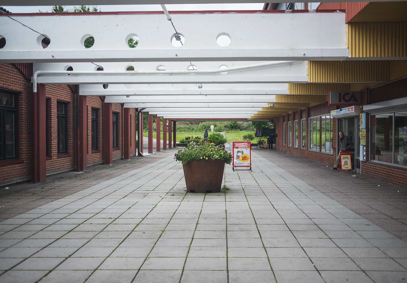View down shopping area