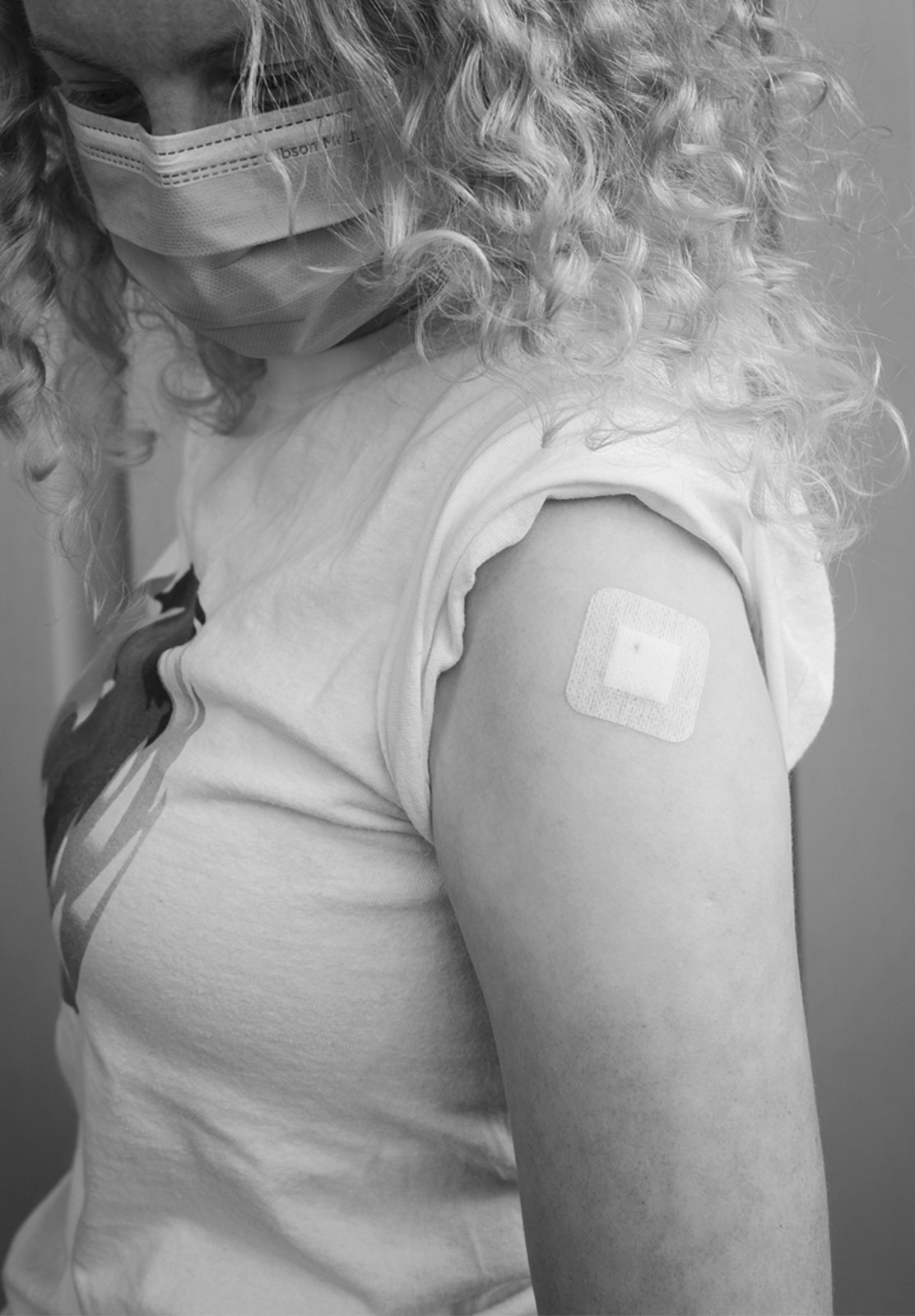 Plaster on arm