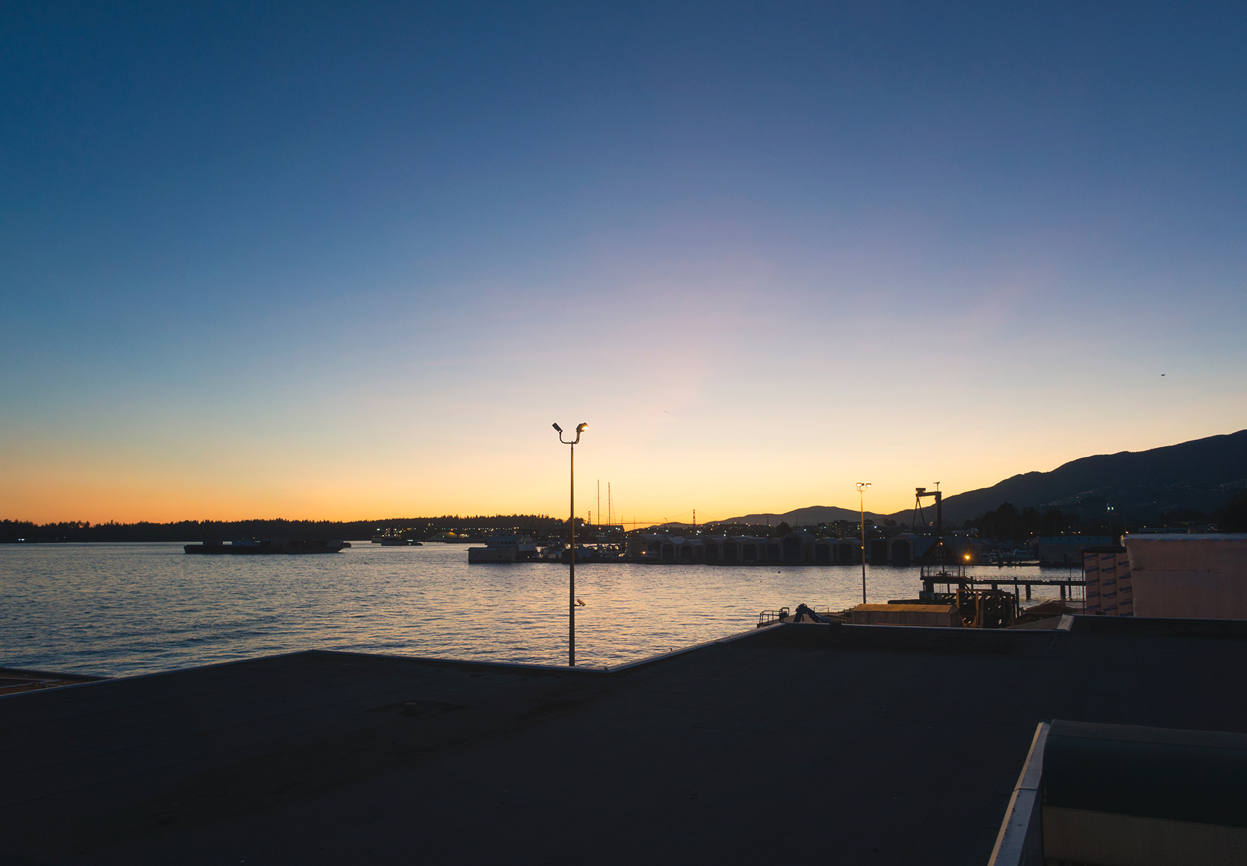 Blue and yellow sunrise